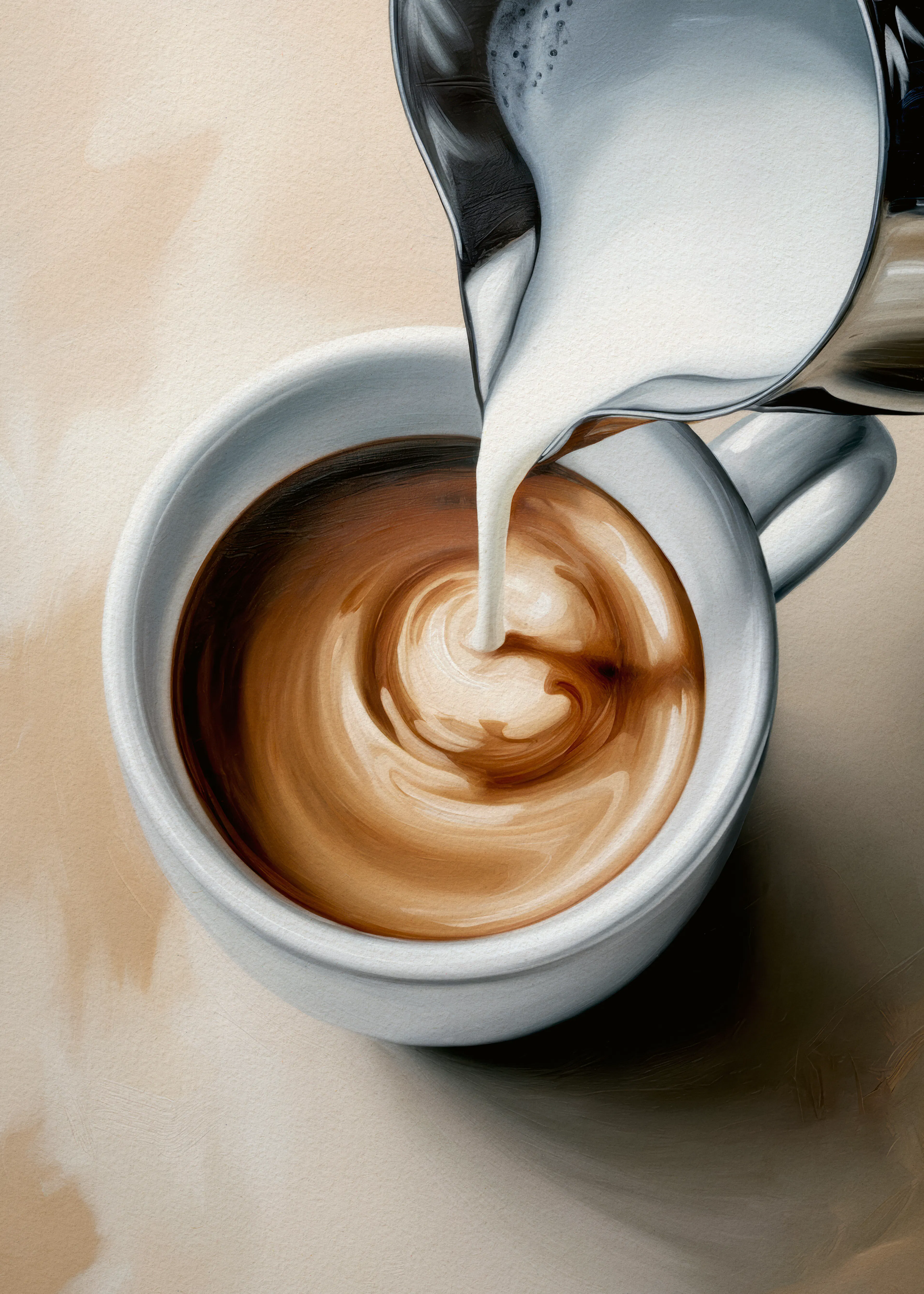 Creamy Coffee Swirl Poster 0