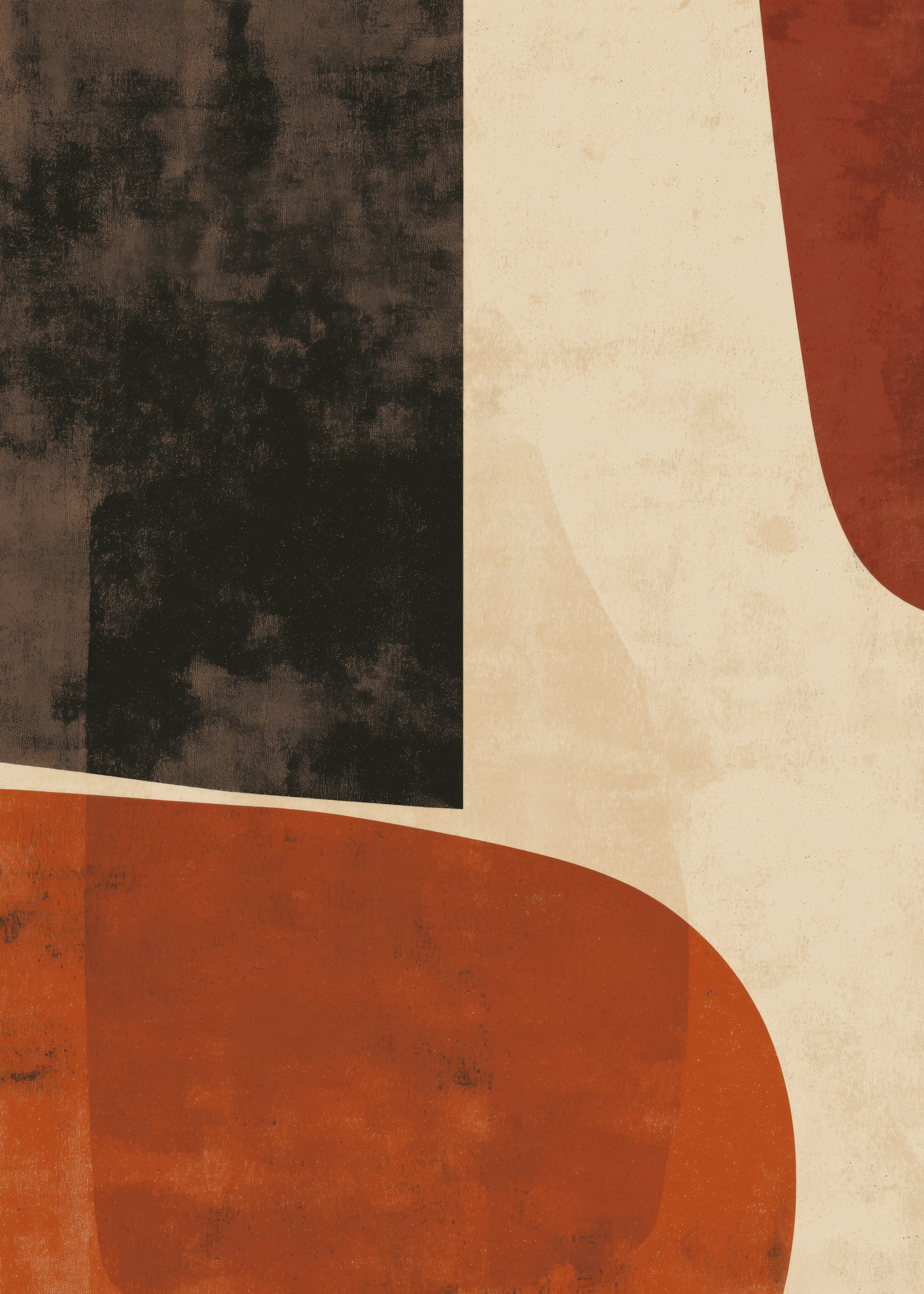 Earth Tone Shapes Poster 0