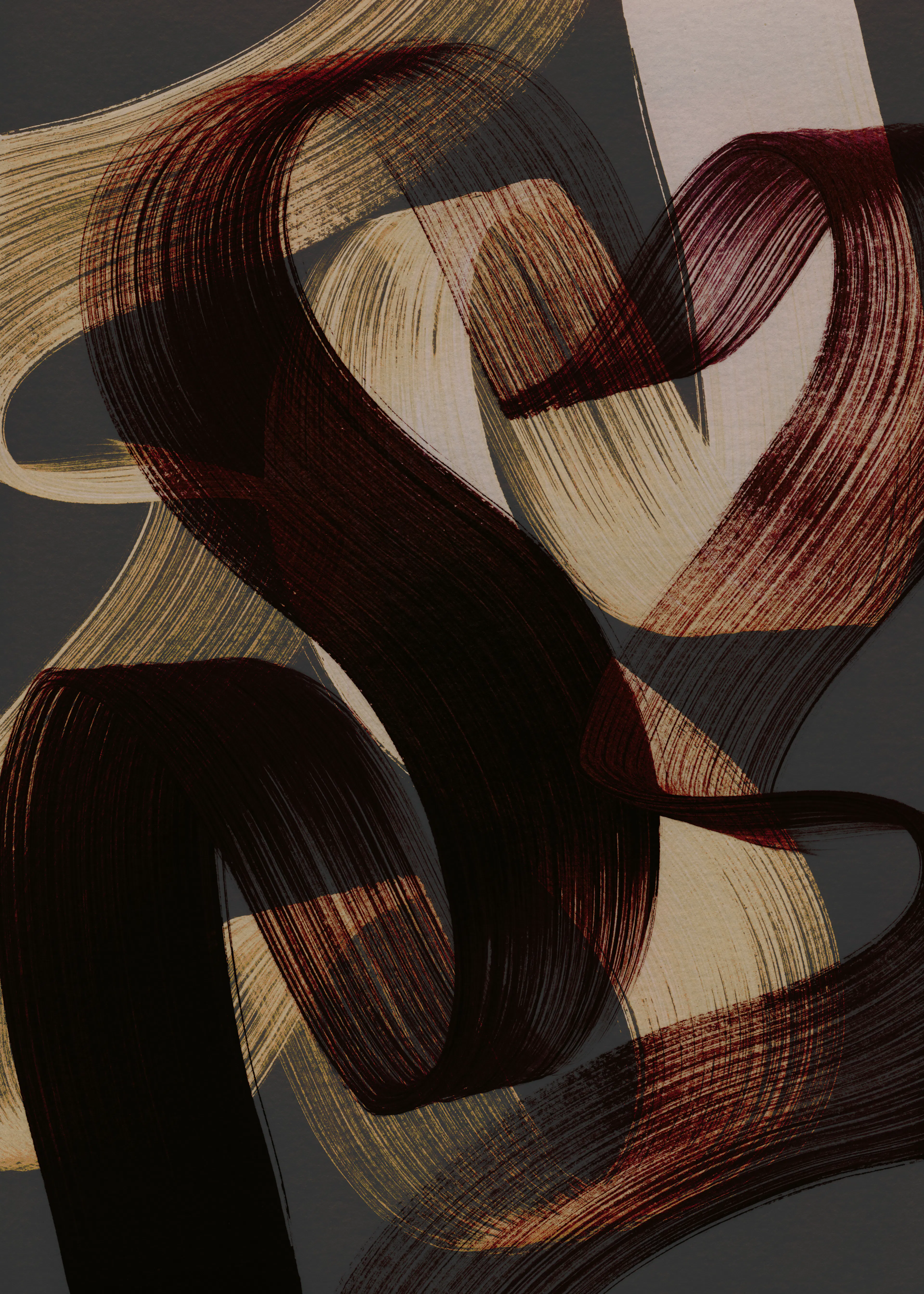 Fluid Brushstrokes Poster 0