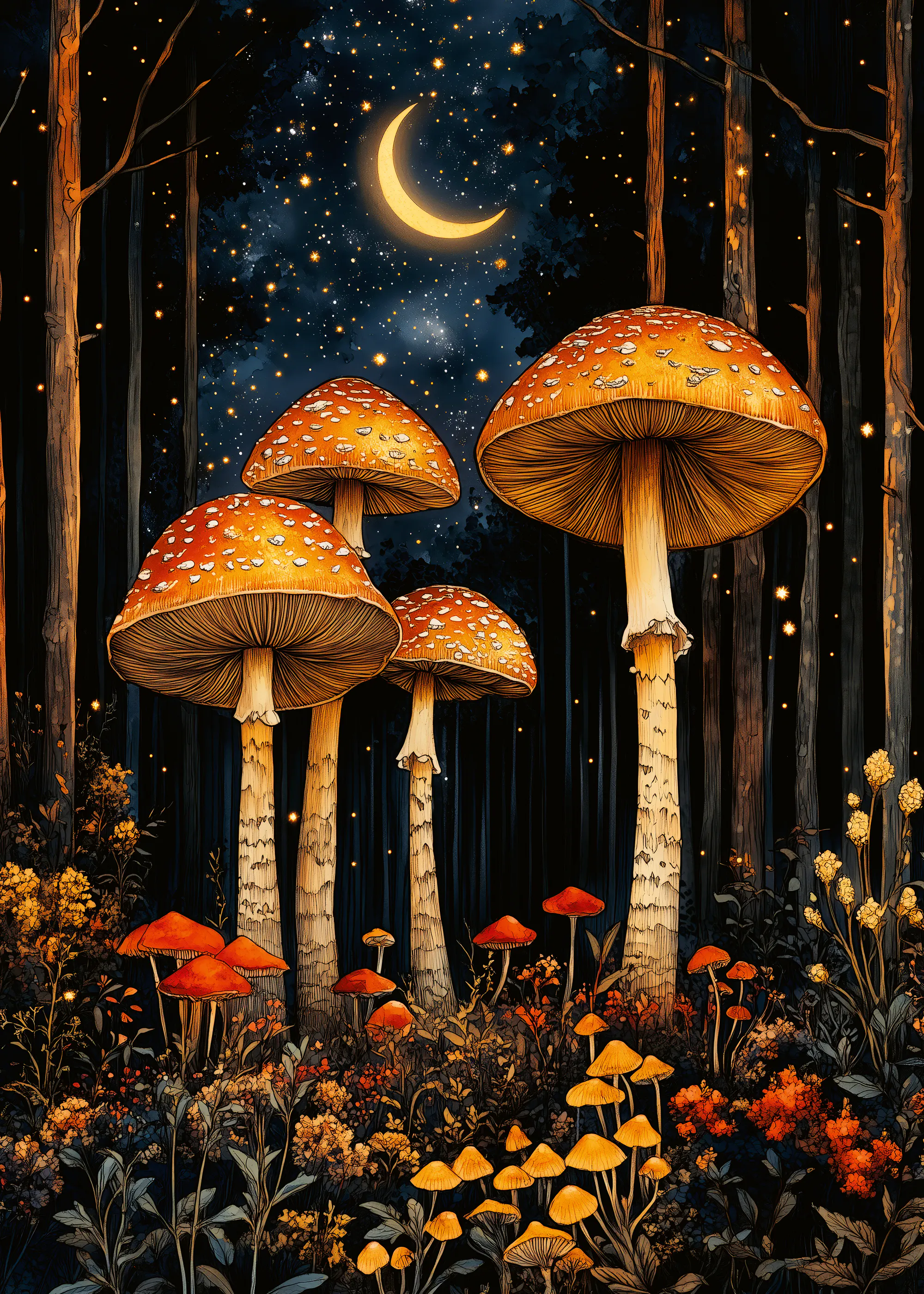 Mystische Pilze Poster 0