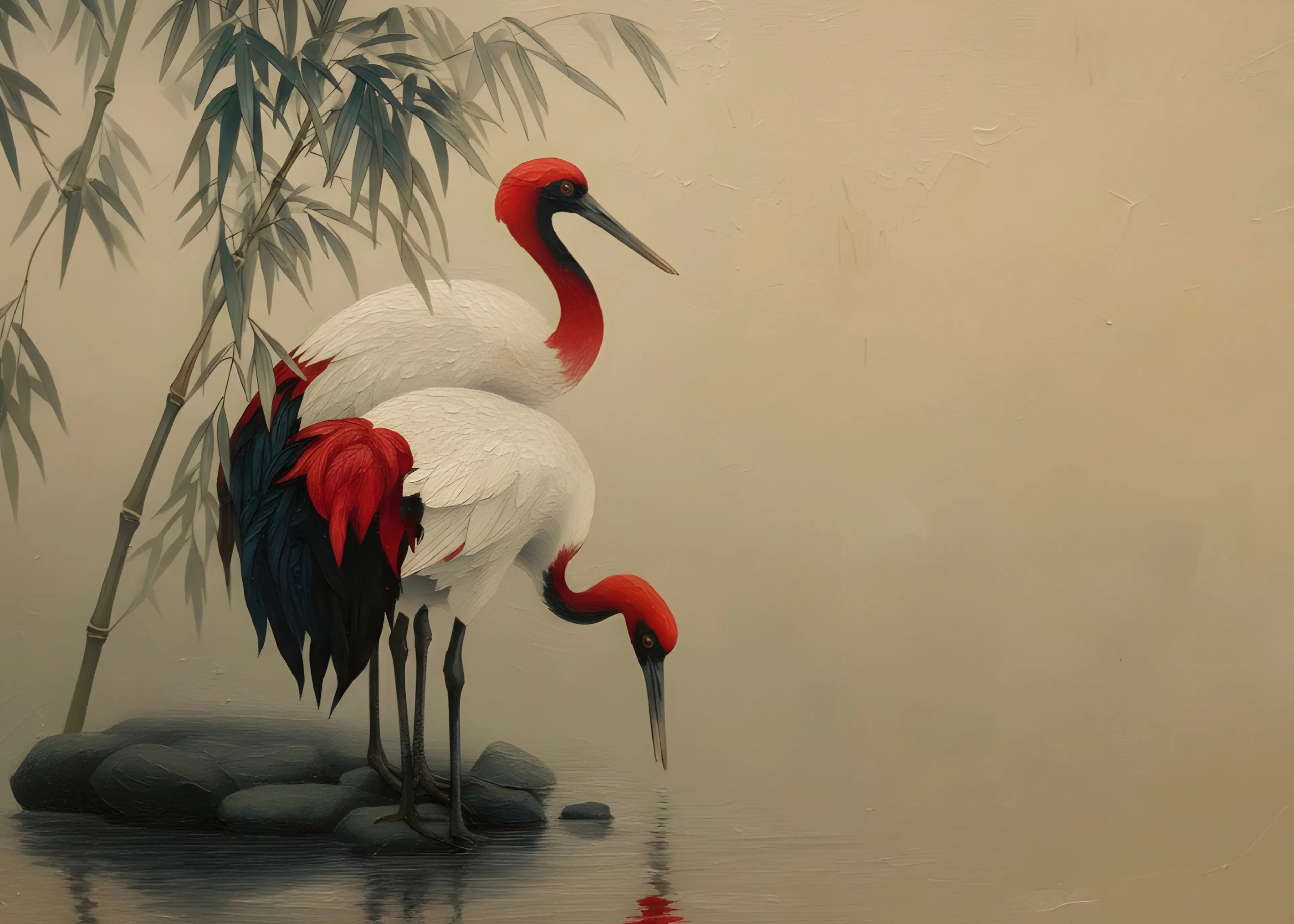 Serene Cranes Poster 0