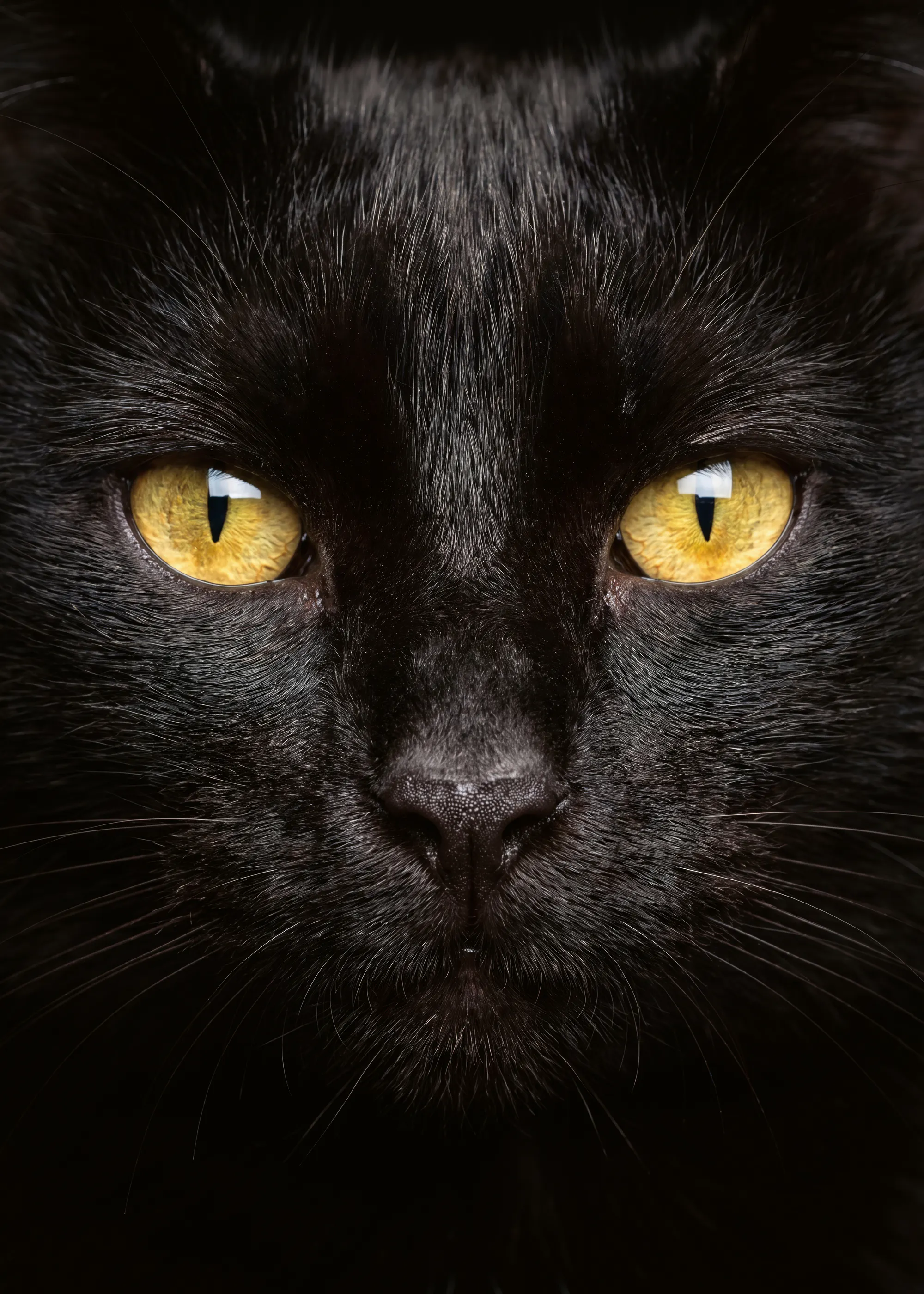 Mystische schwarze Katze Poster 0