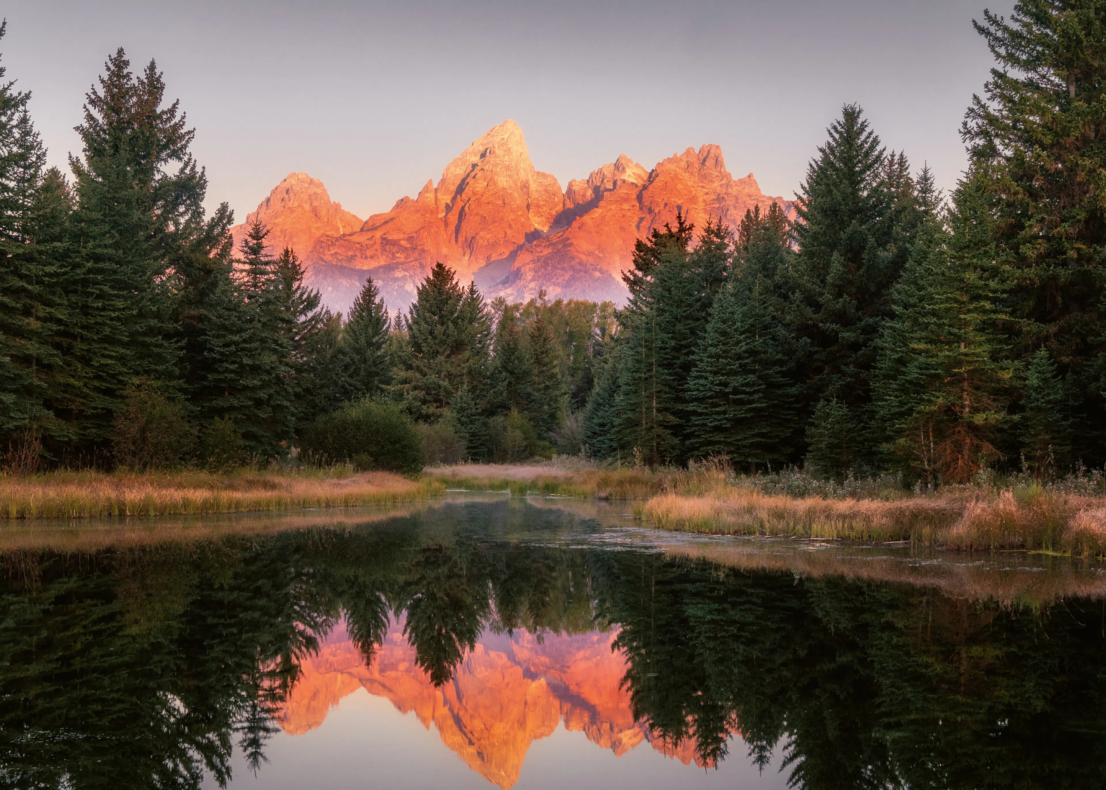 Sunset Mountain Reflection Poster 0