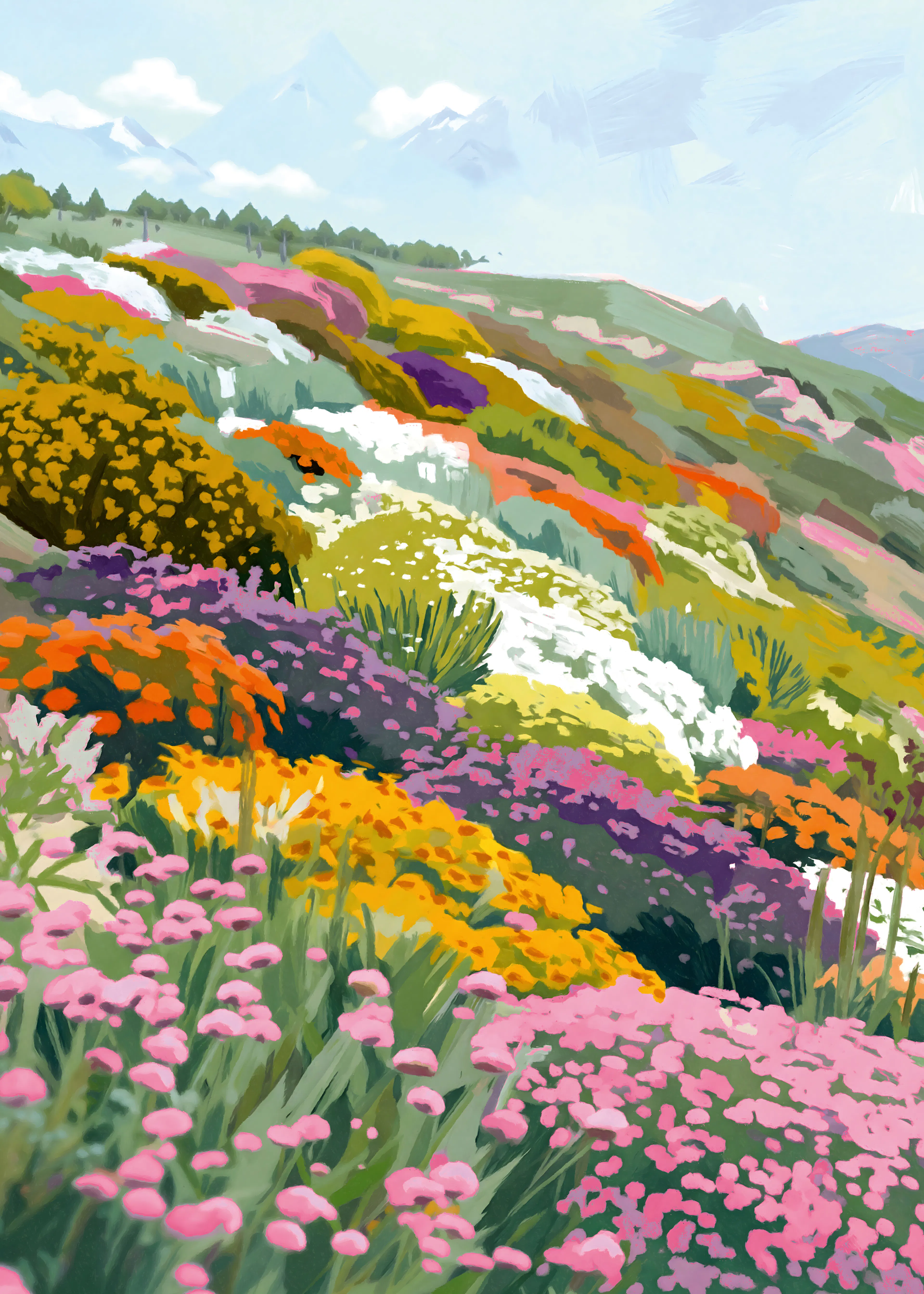 Collines Fleuries Poster 0