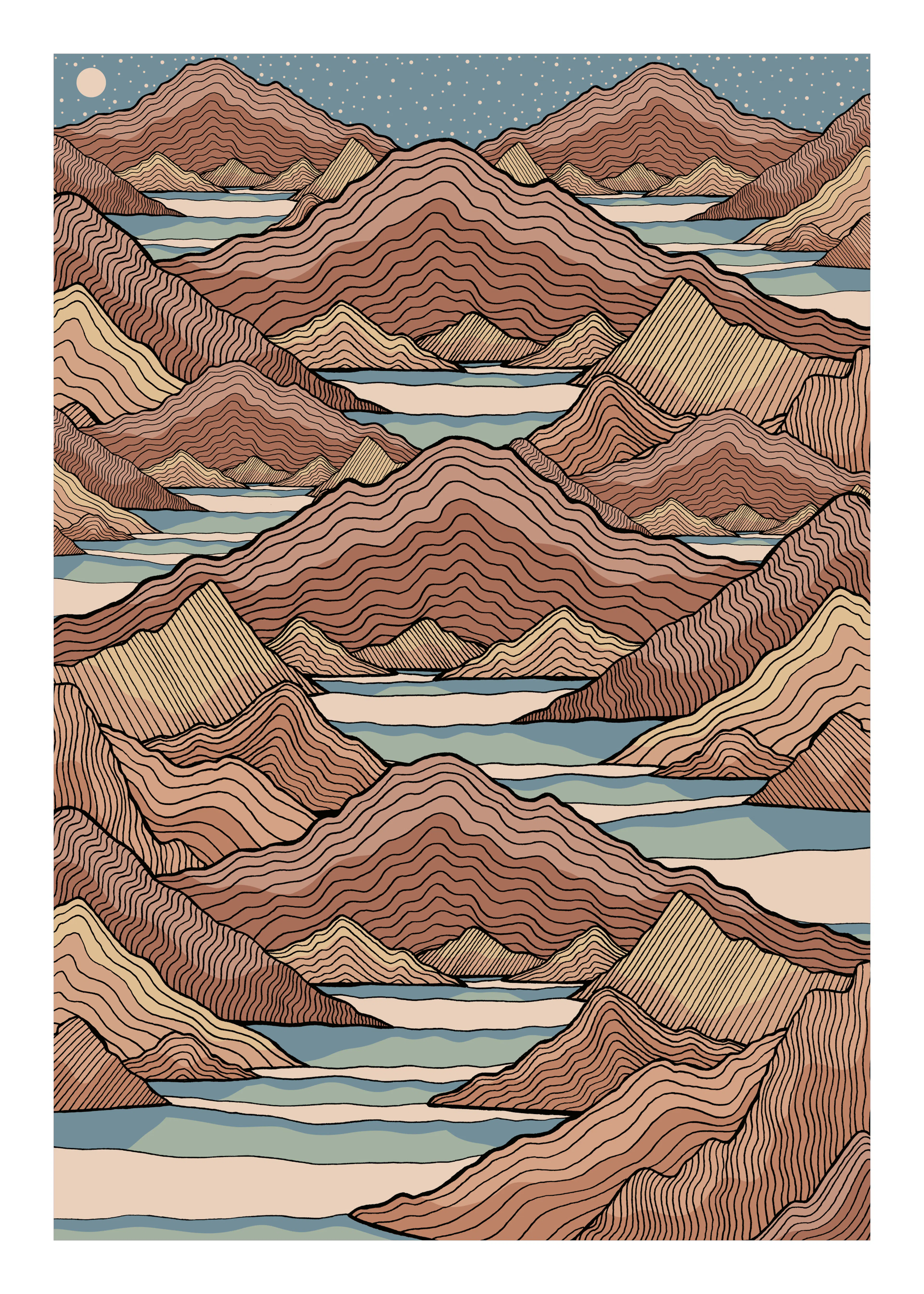 Montagnes du Désert Poster 0