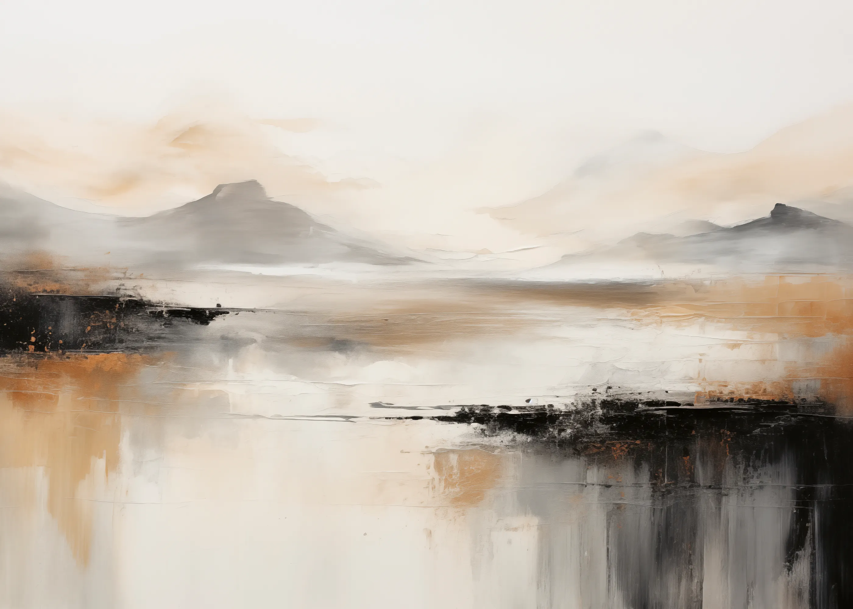 Misty Mountain Reflections Poster 0