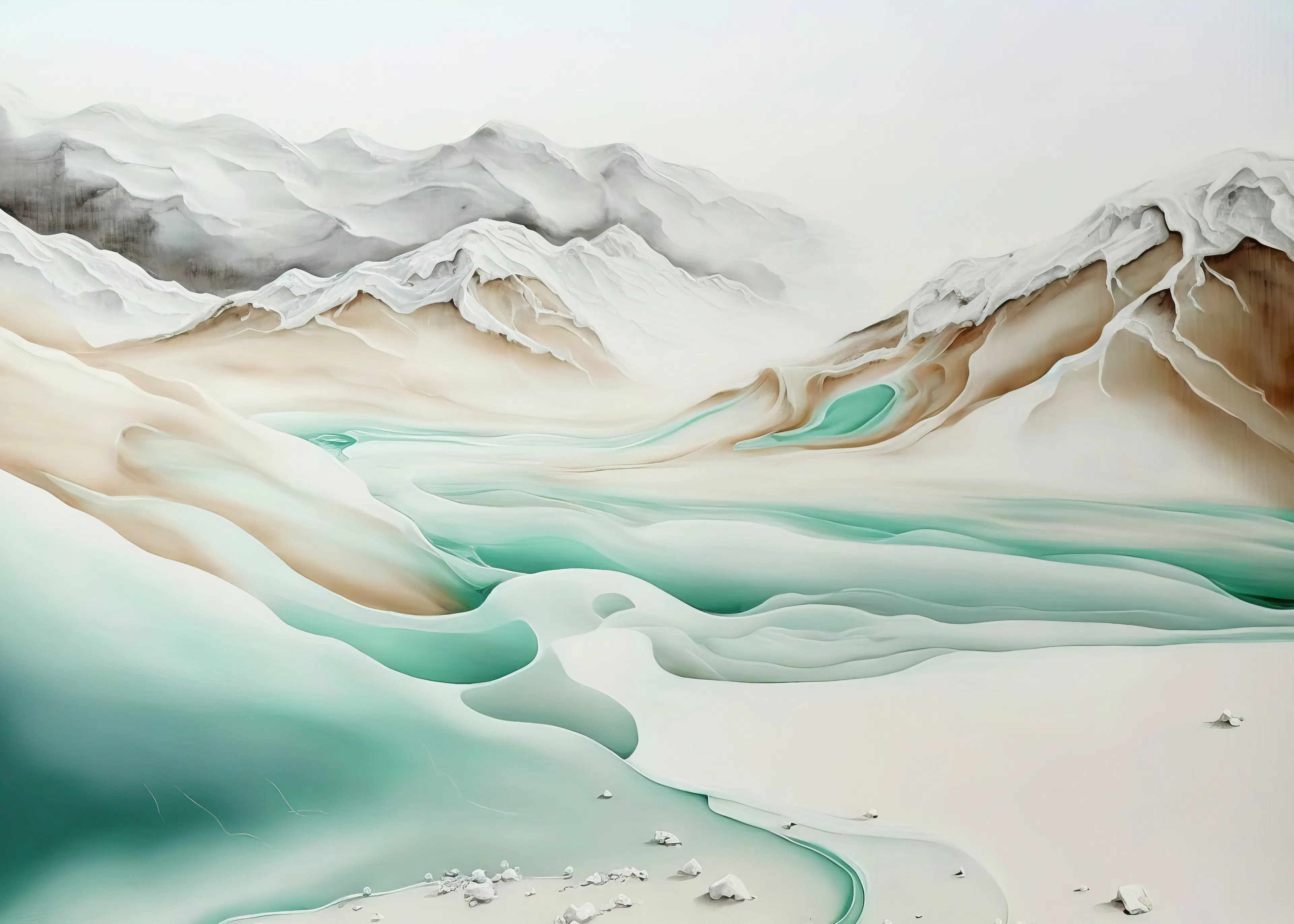Serene Mountain Flow Poster 0