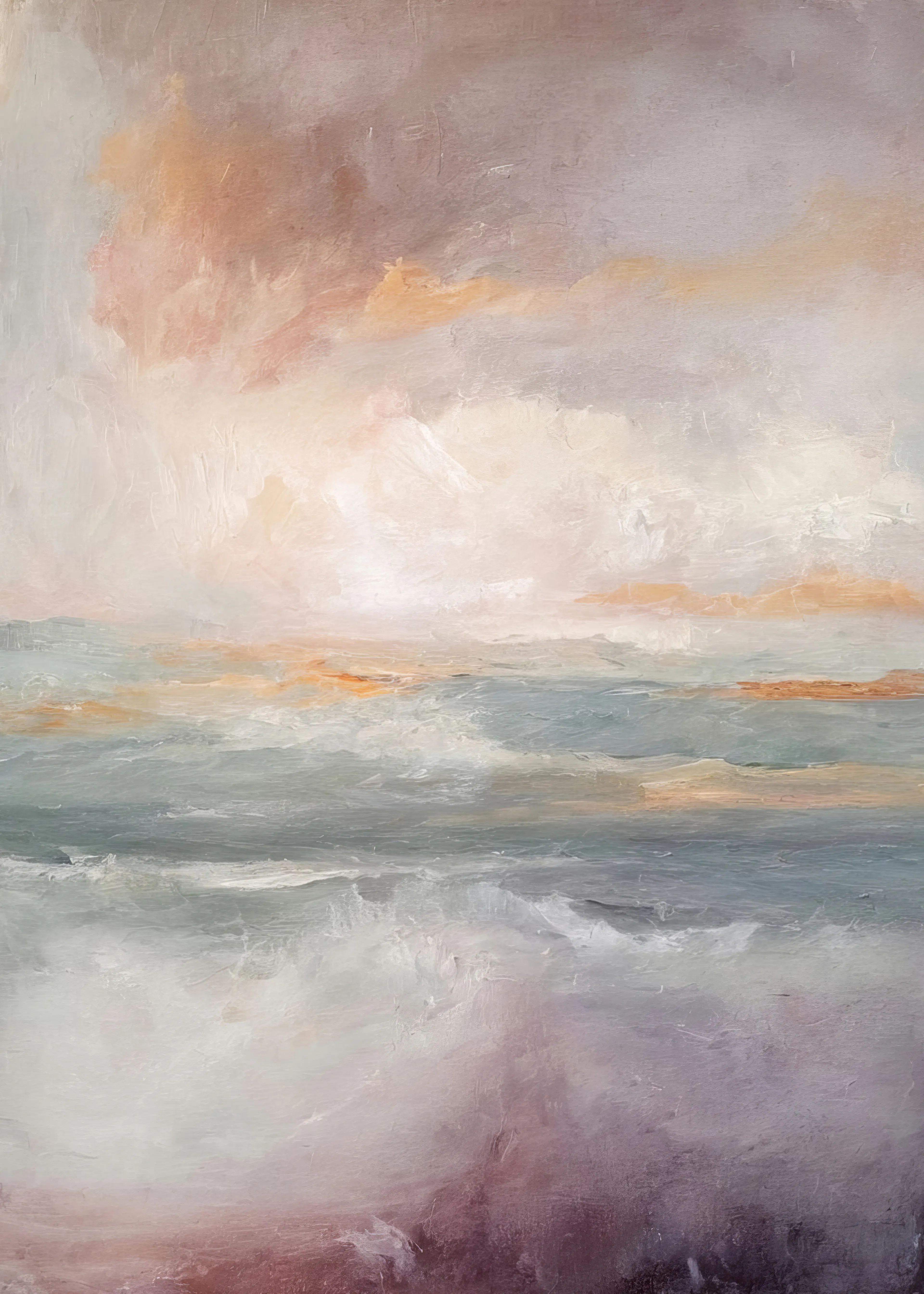 Soft Pink Serene Horizon Poster 0