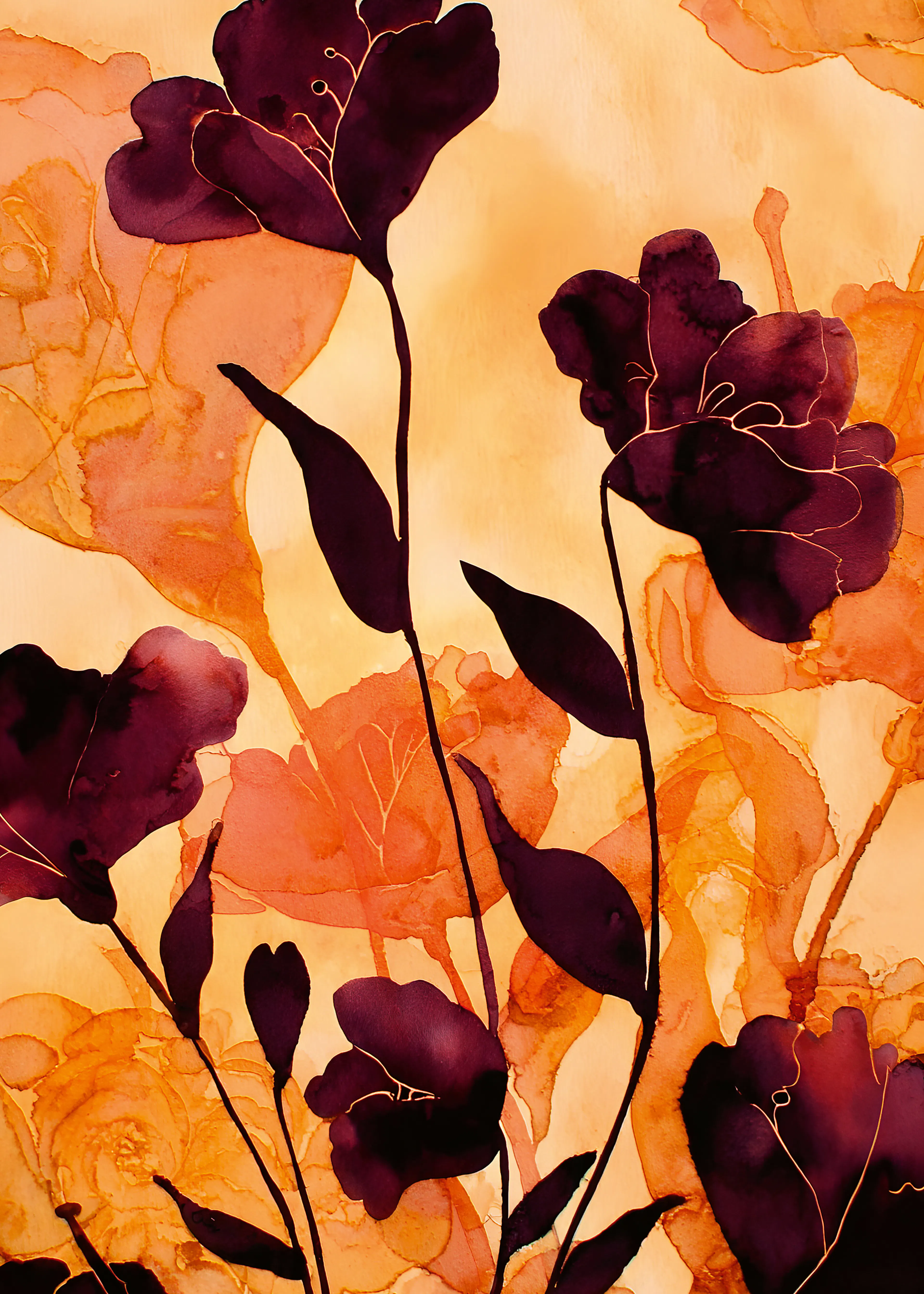 Purple Autumn Blooms Poster 0