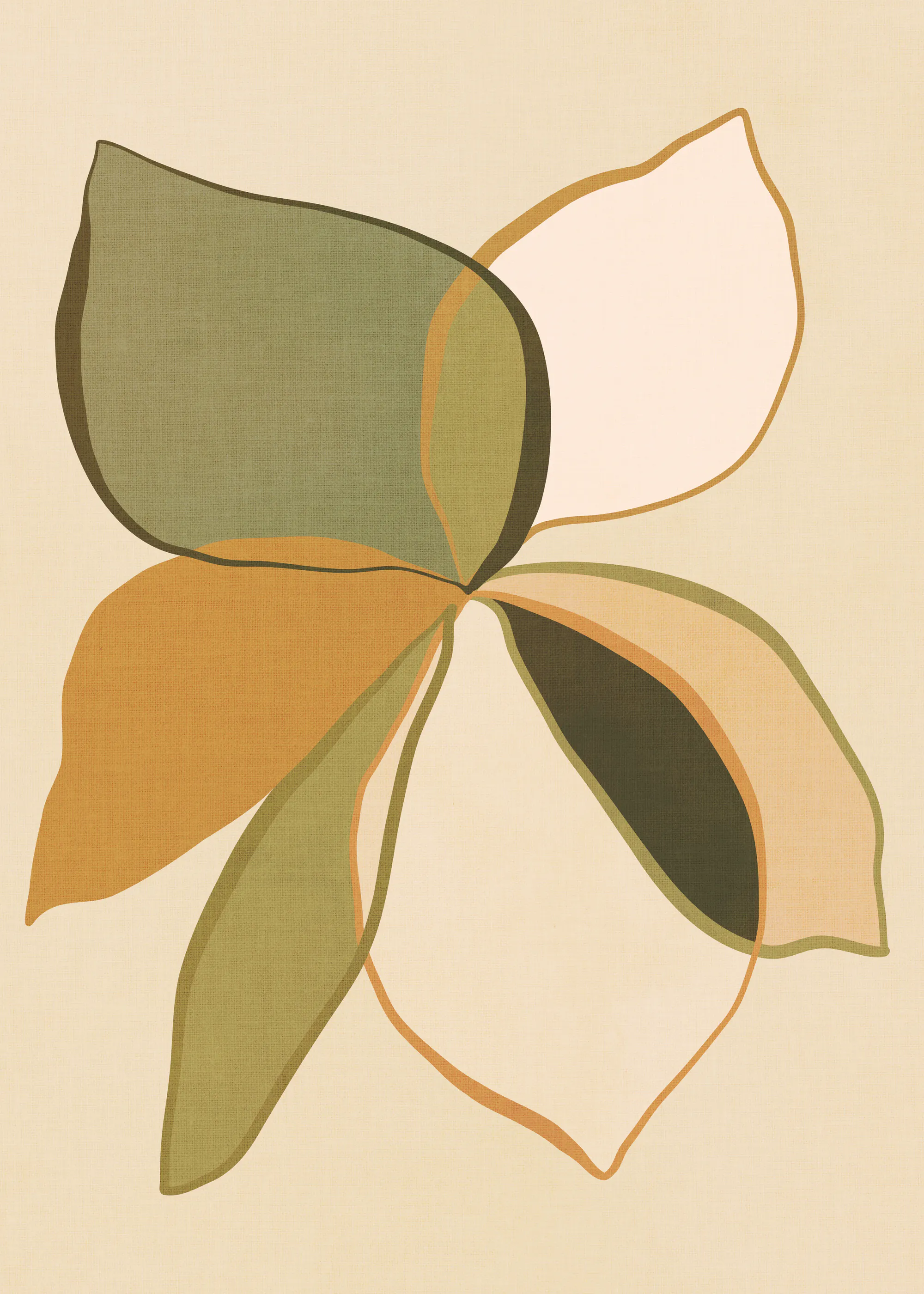 Earthy Leaf Abstract Poster 0