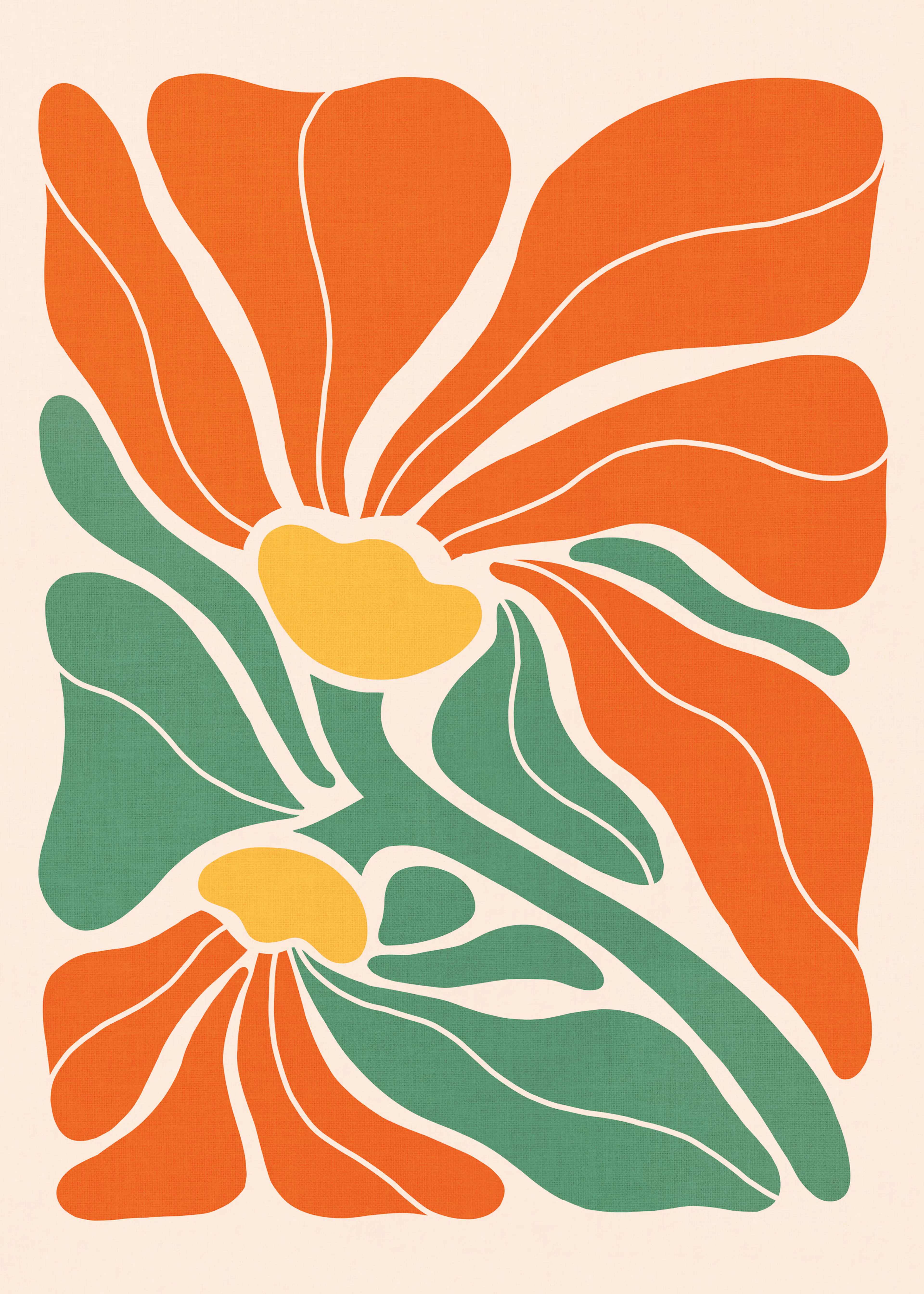 Retro Floral Poster 0