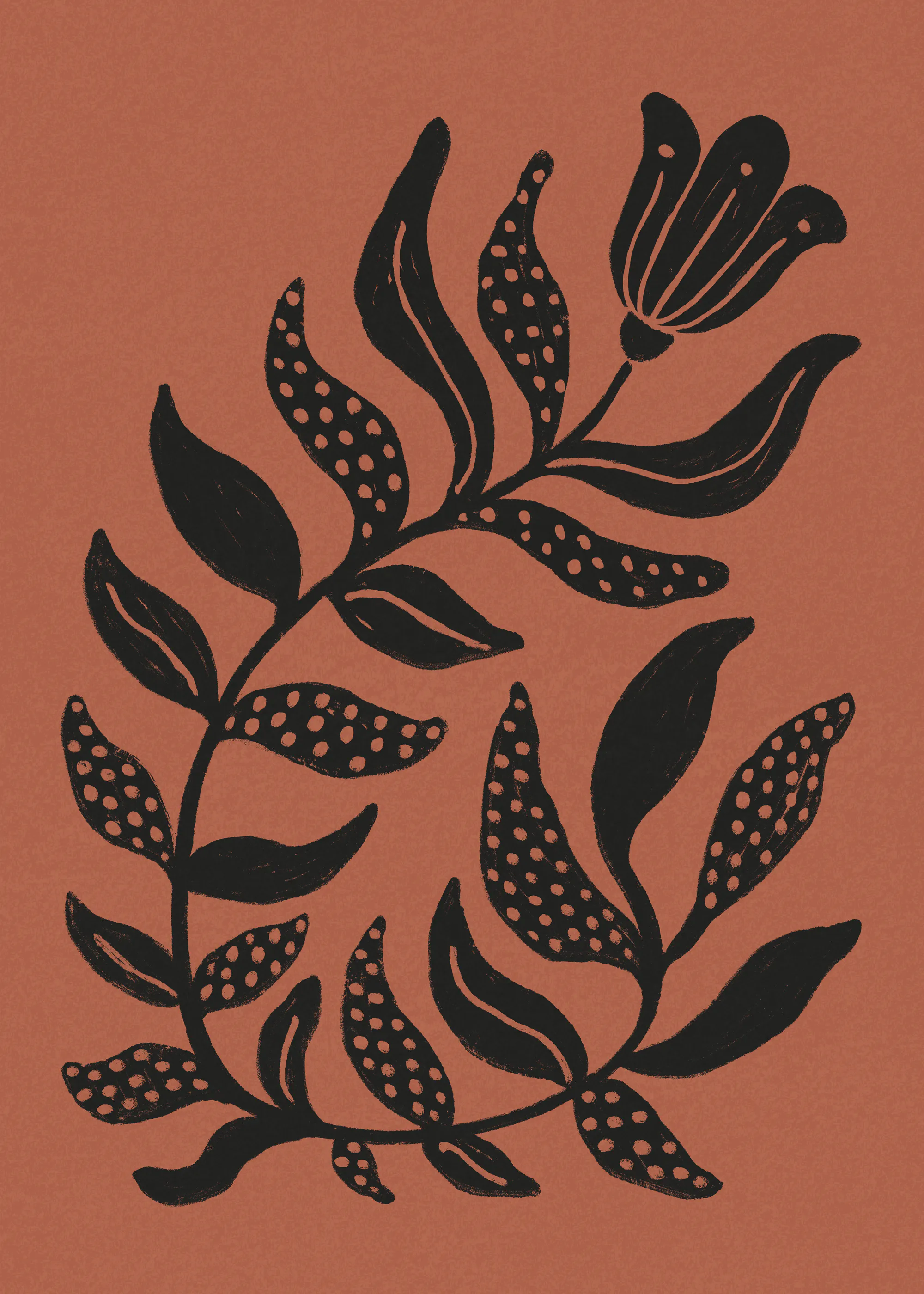 Rostig Erdig Botanisch Poster 0