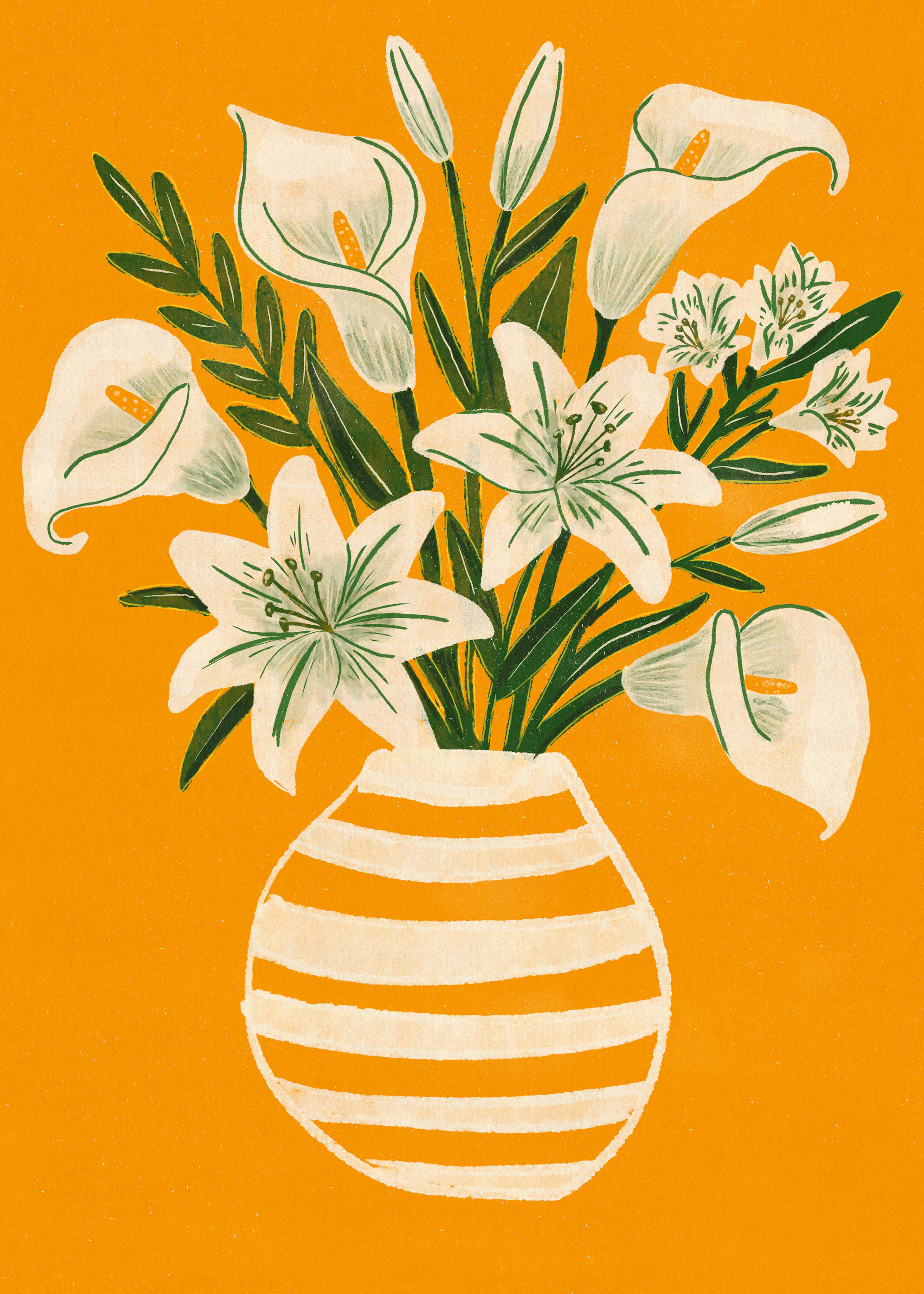 Orange Golden Bloom Poster 0