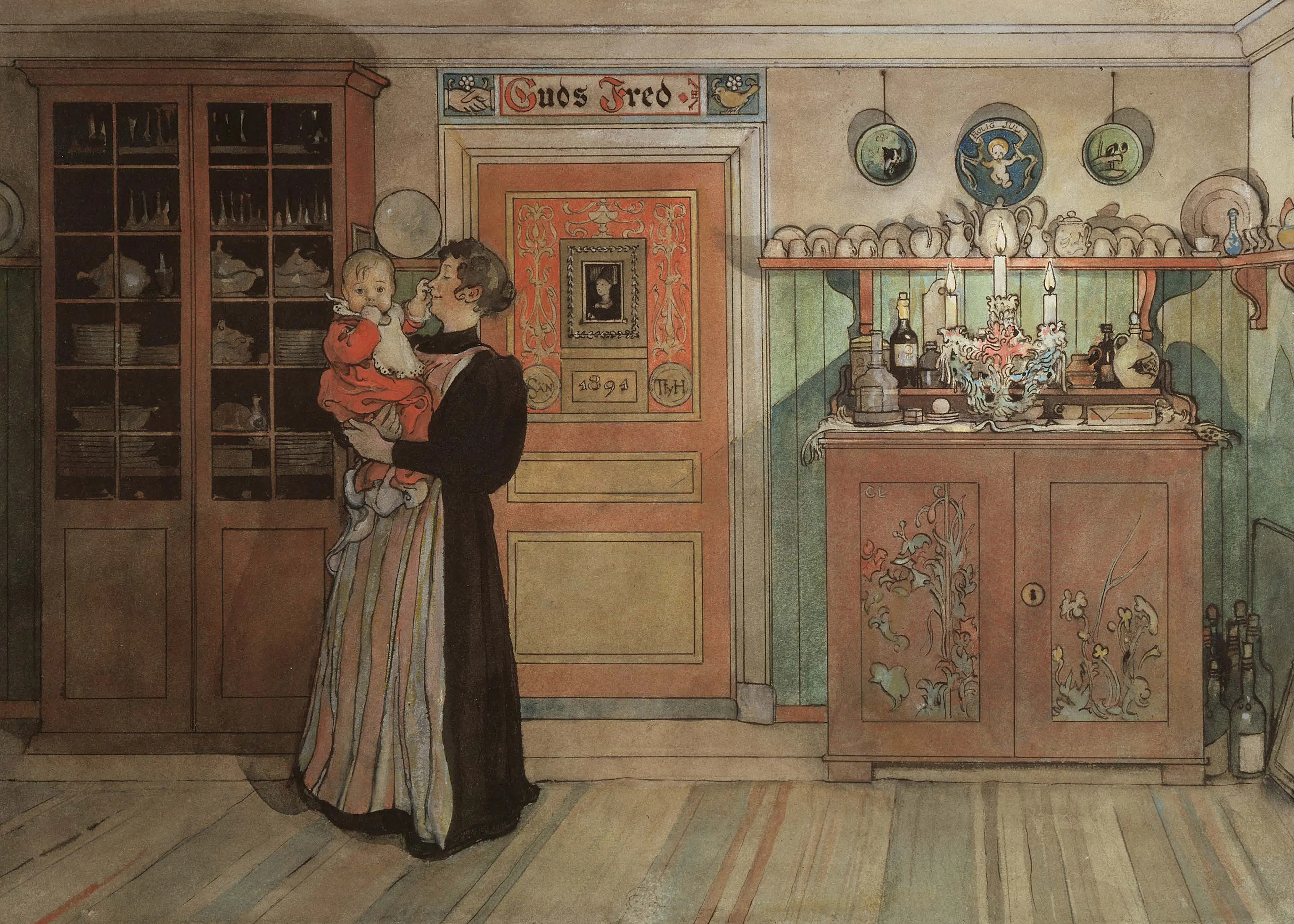 Carl Larsson - Between Christmas and New Year Poster 0