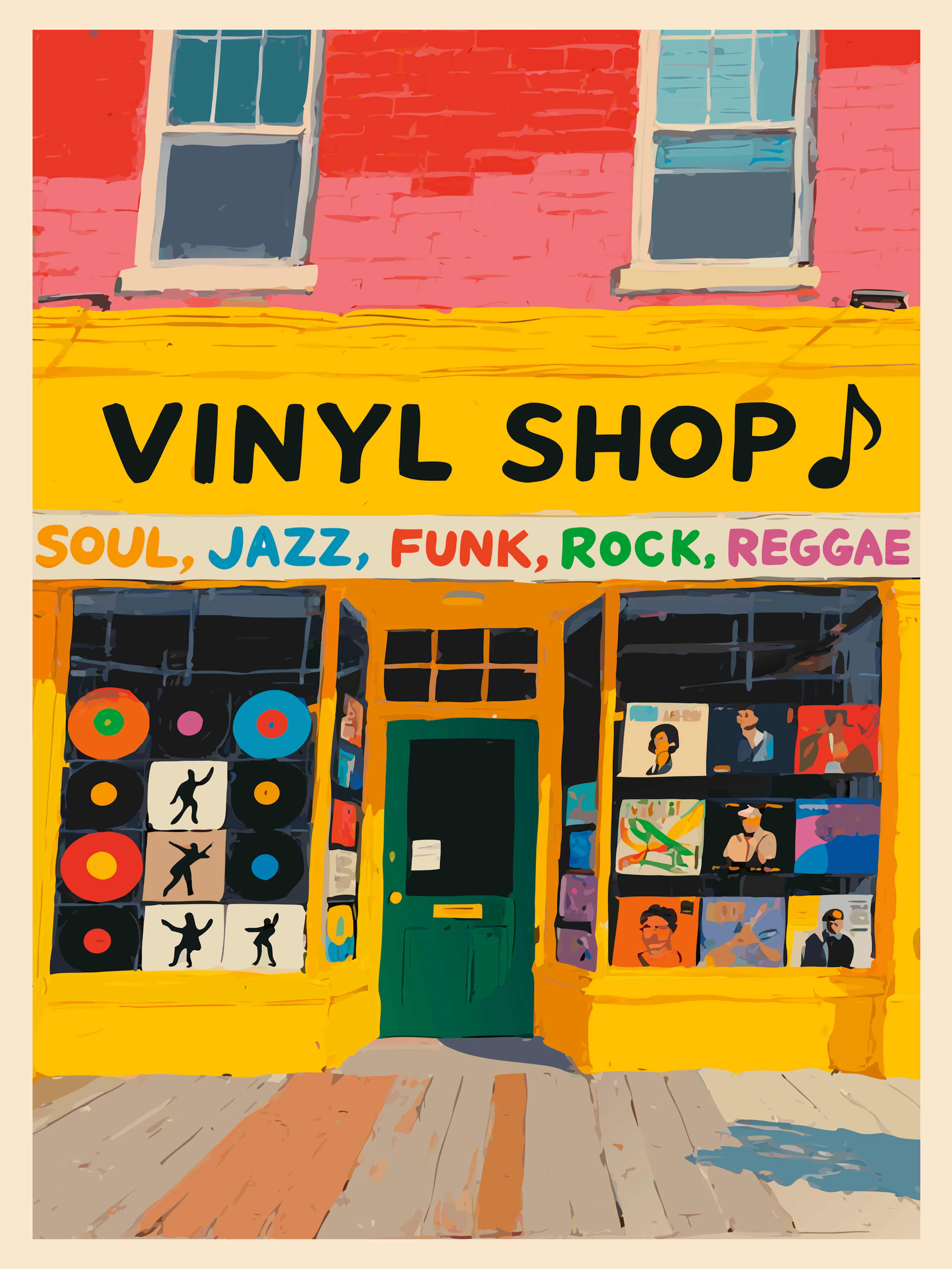 Mustard Vinyl Vibes Poster 0