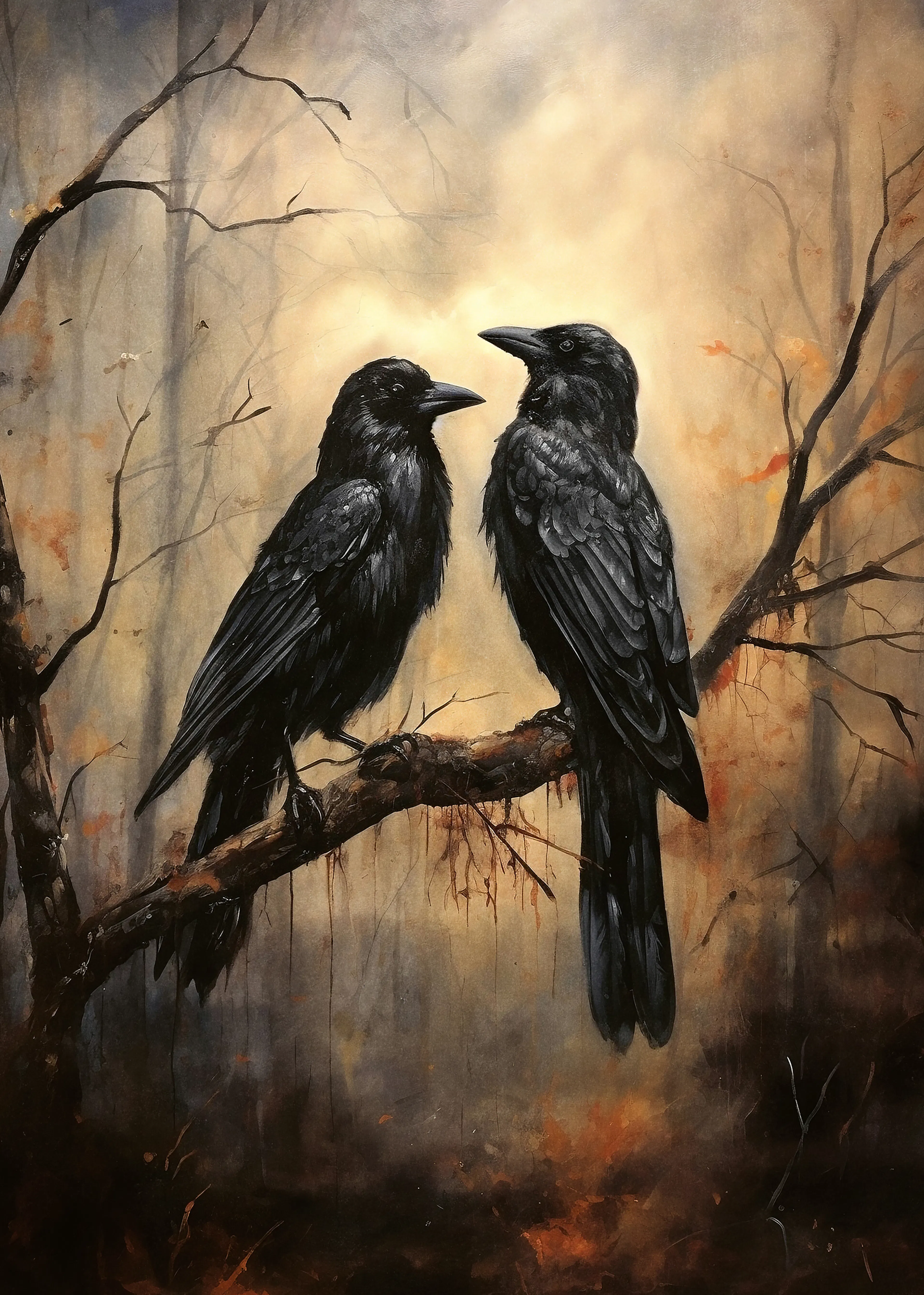 Olga Telnova - Zwarte Mystieke Raven Poster 0