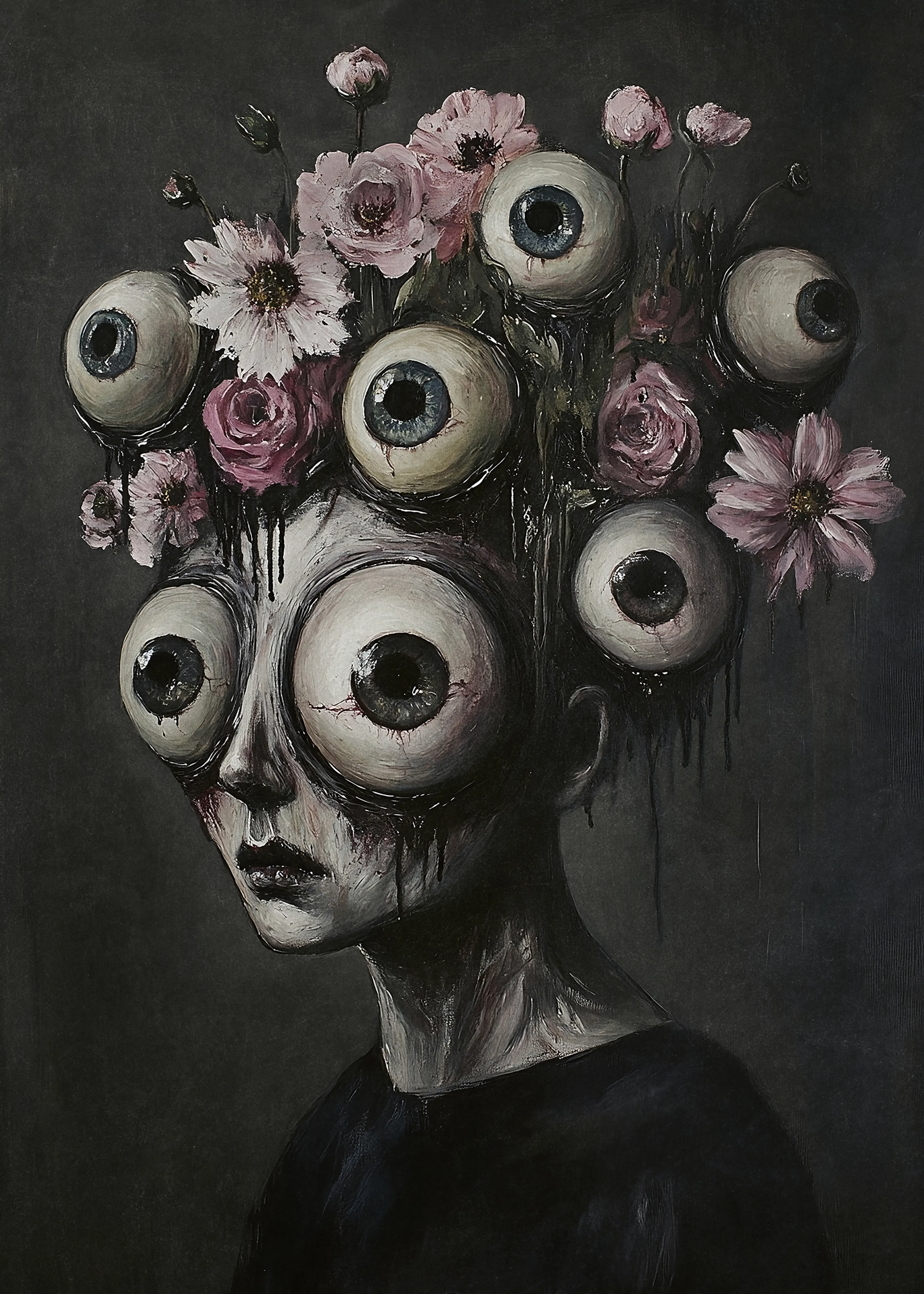 Olga Telnova - Szara surrealistyczna wizja Plakat 0