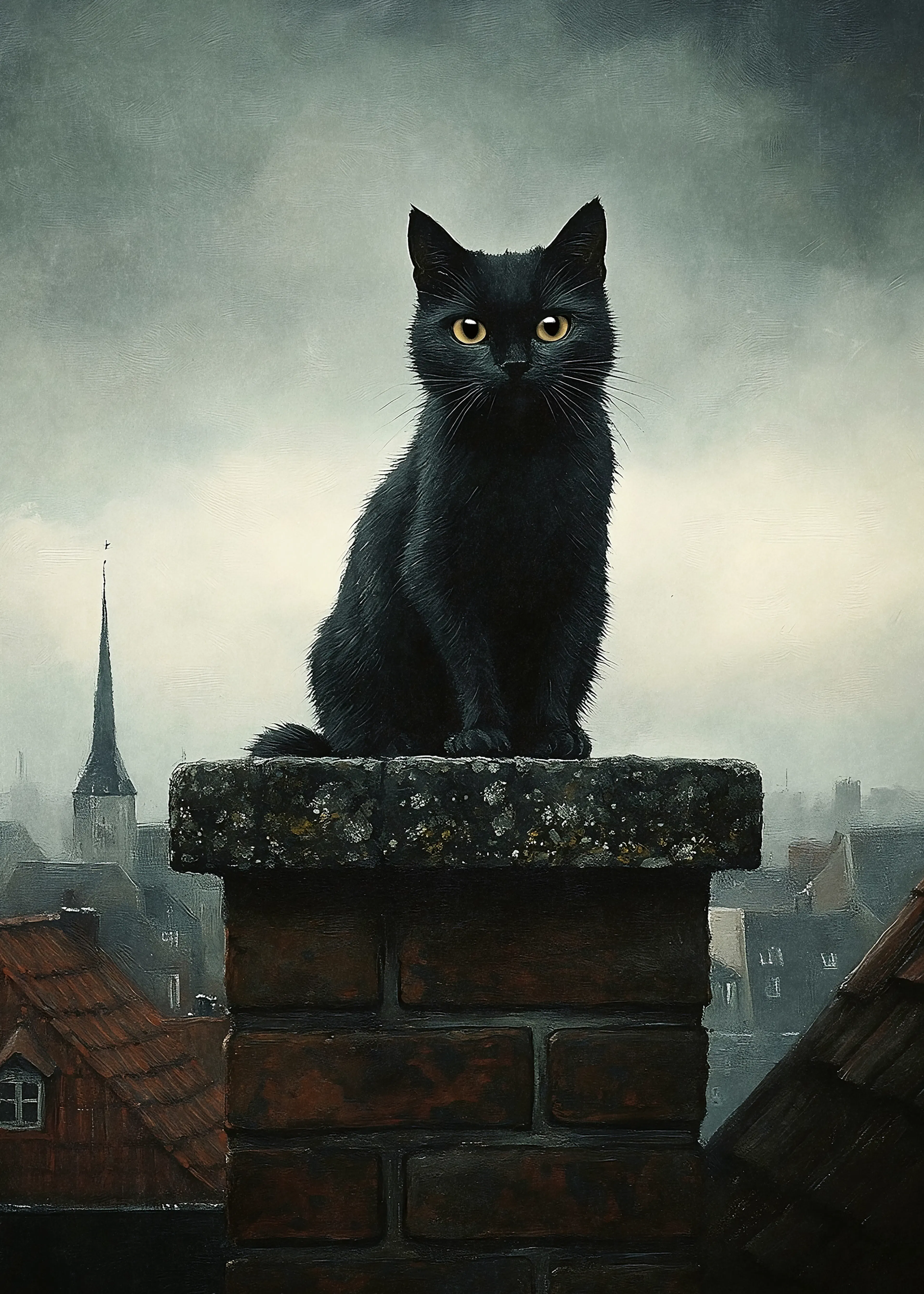 Olga Telnova - Mysterious Black Cat Poster 0