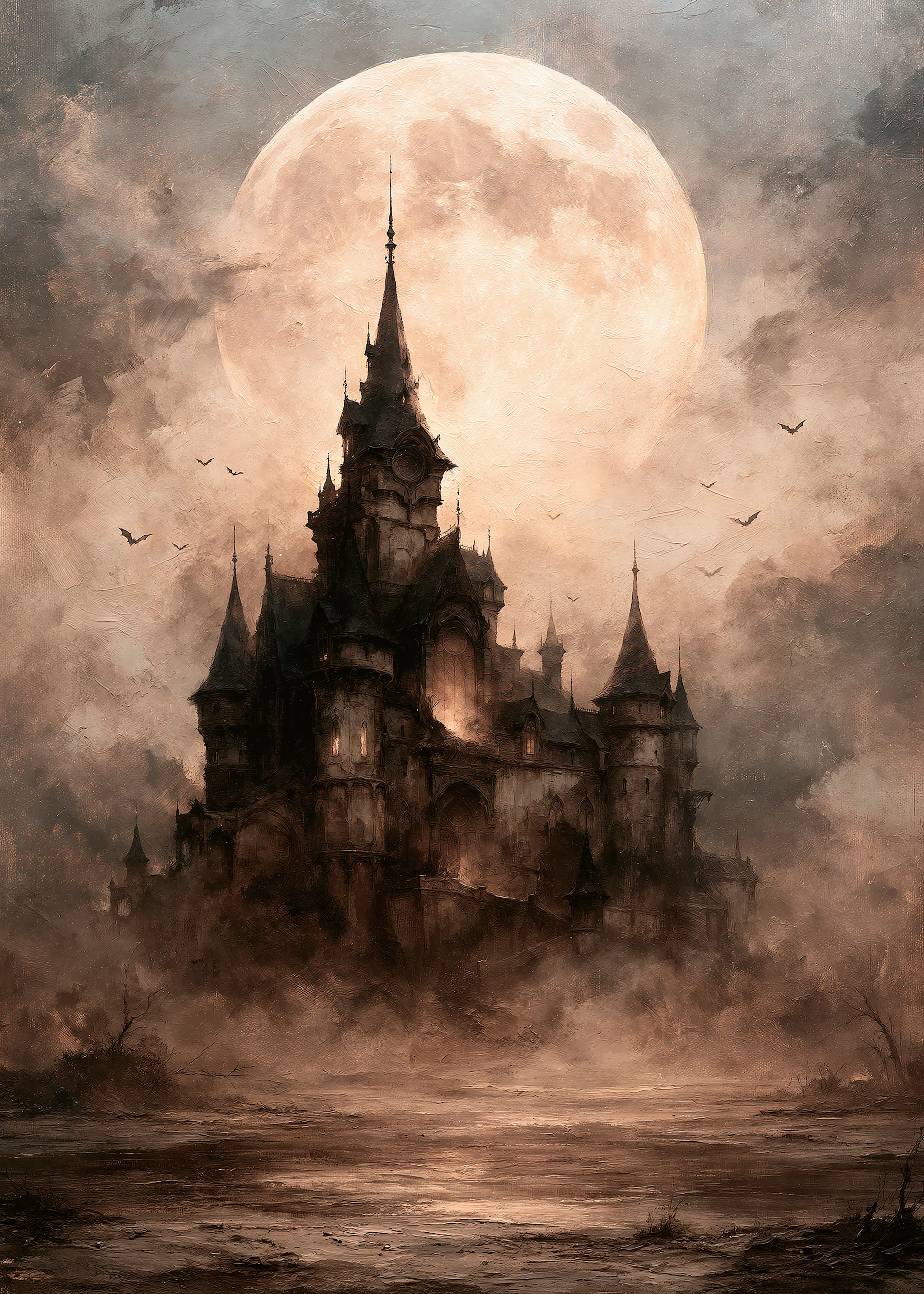 Olga Telnova - Moonlit Castle Poster 0