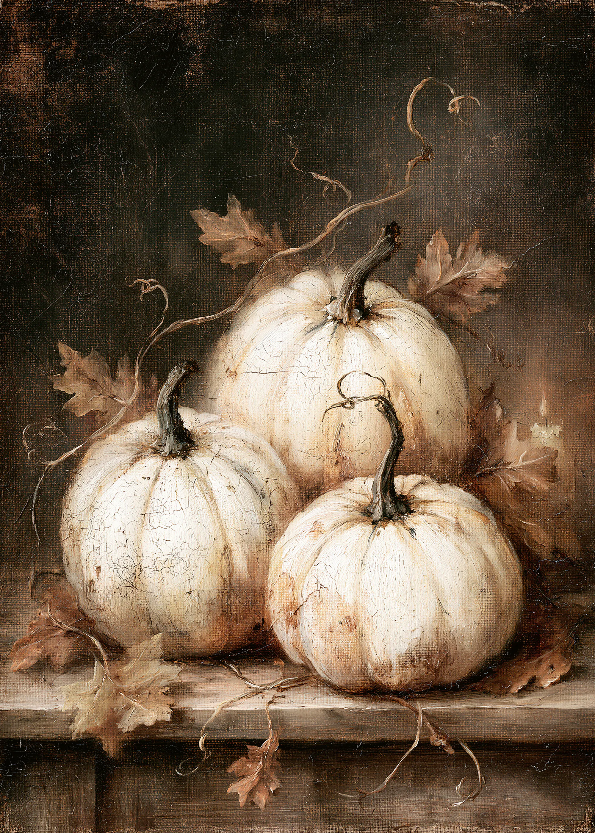 Olga Telnova - White Pumpkin Still Life Poster 0