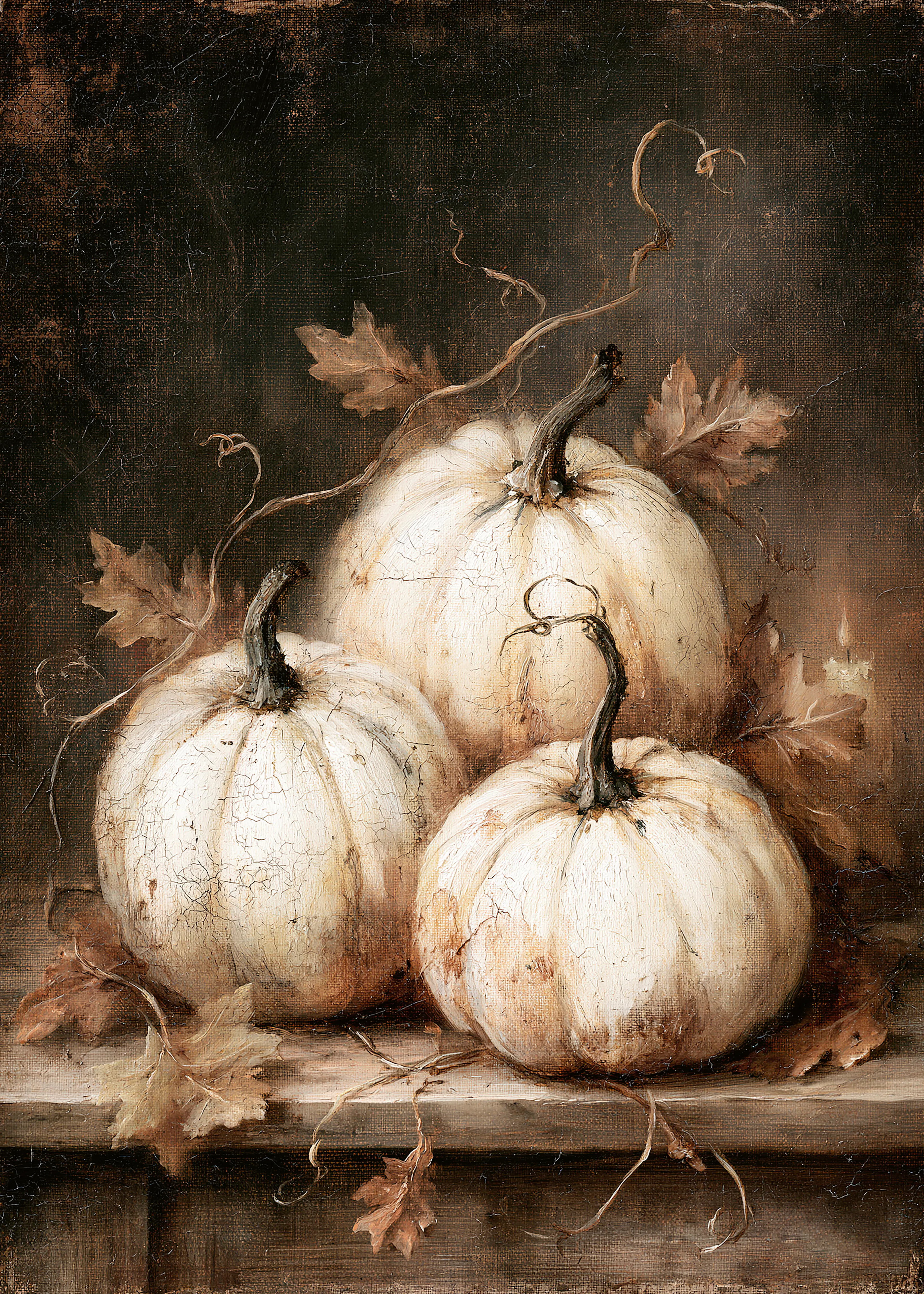 Olga Telnova - White Pumpkin Still Life Poster 0