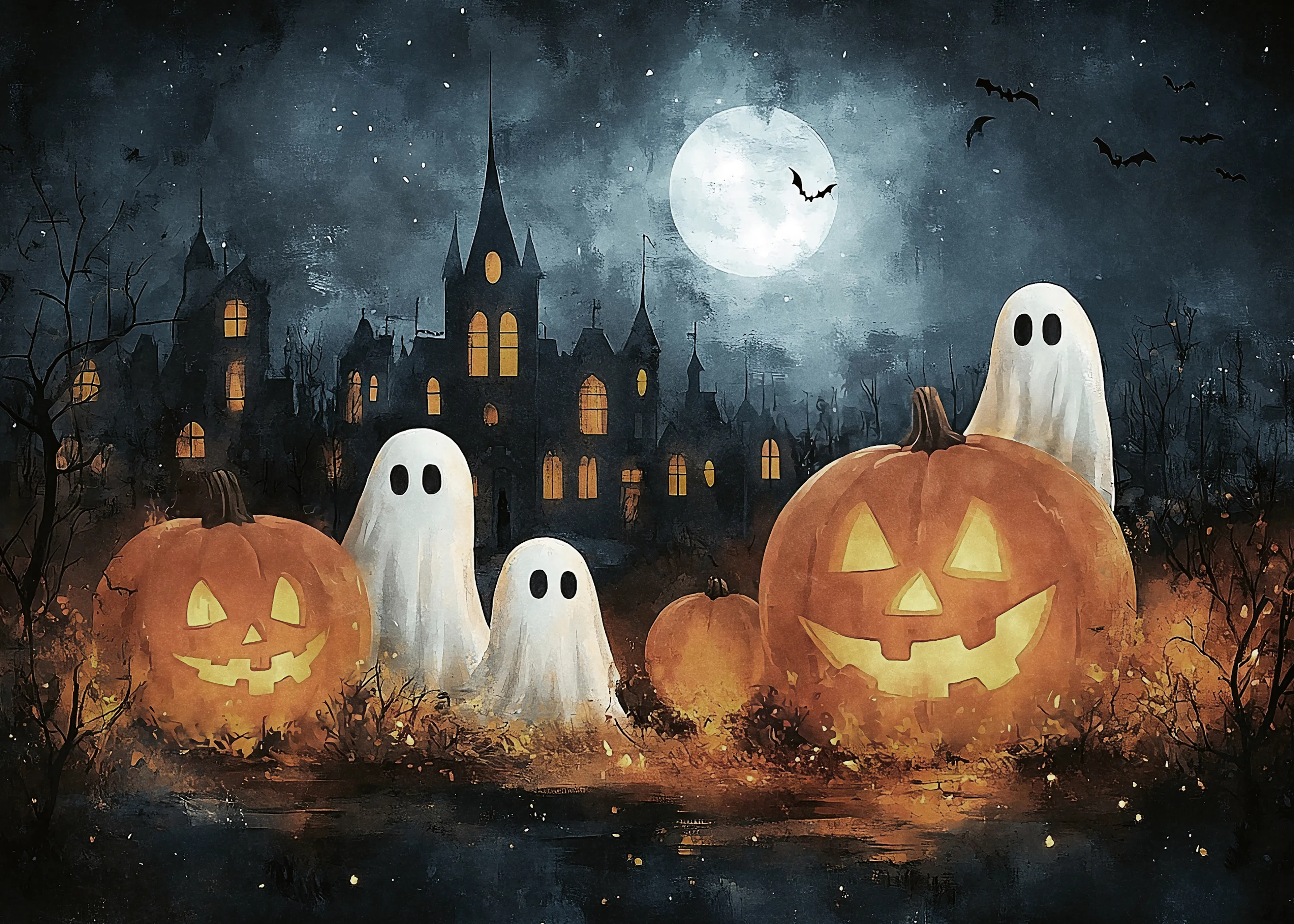 Olga Telnova - Haunted Halloween Poster 0