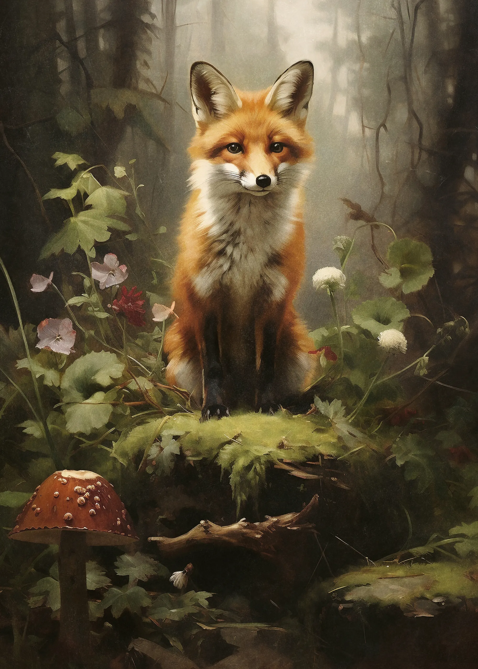 Olga Telnova - Oransje Skogrev Plakat 0