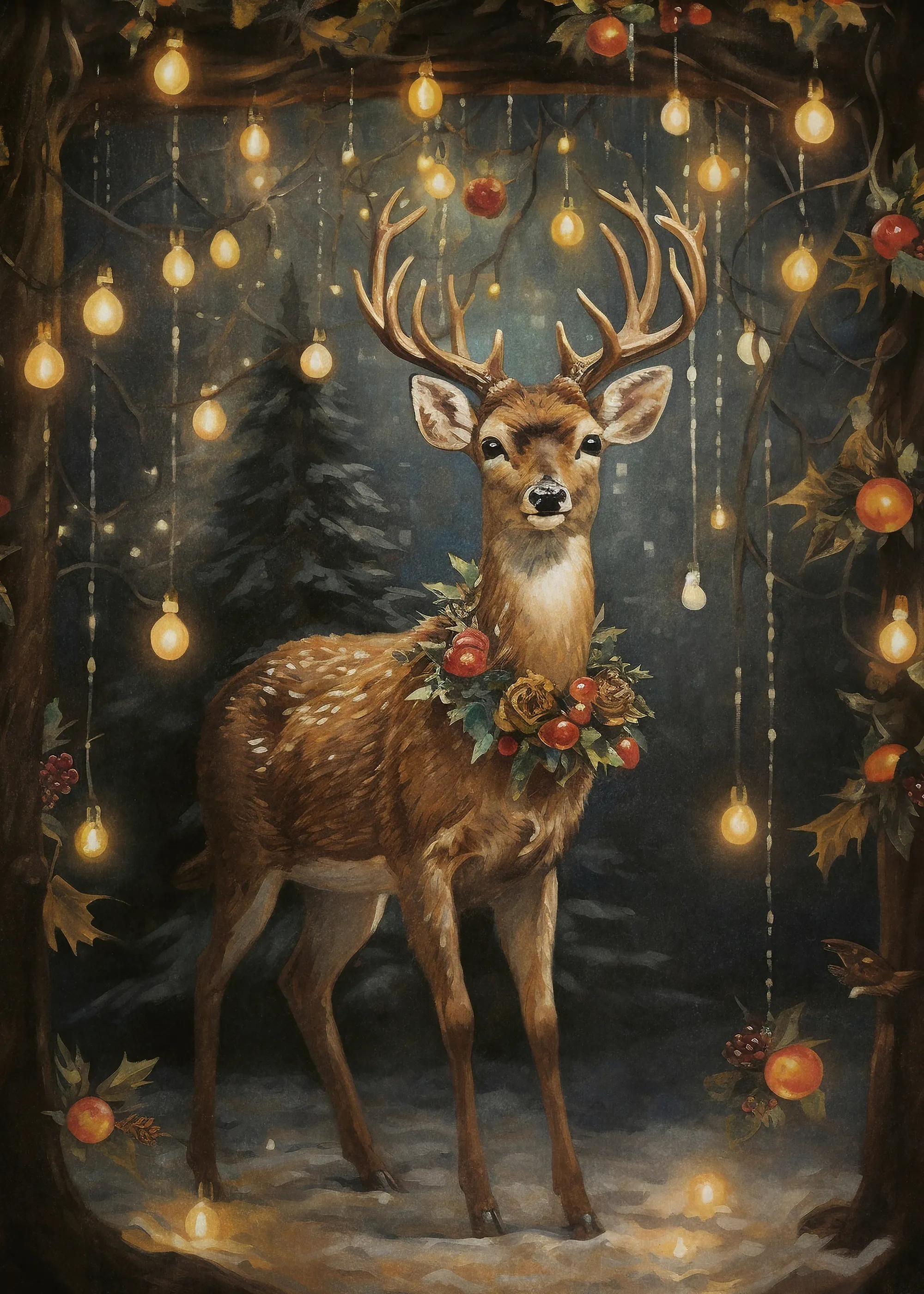 Olga Telnova - Festliches Rentier Poster 0