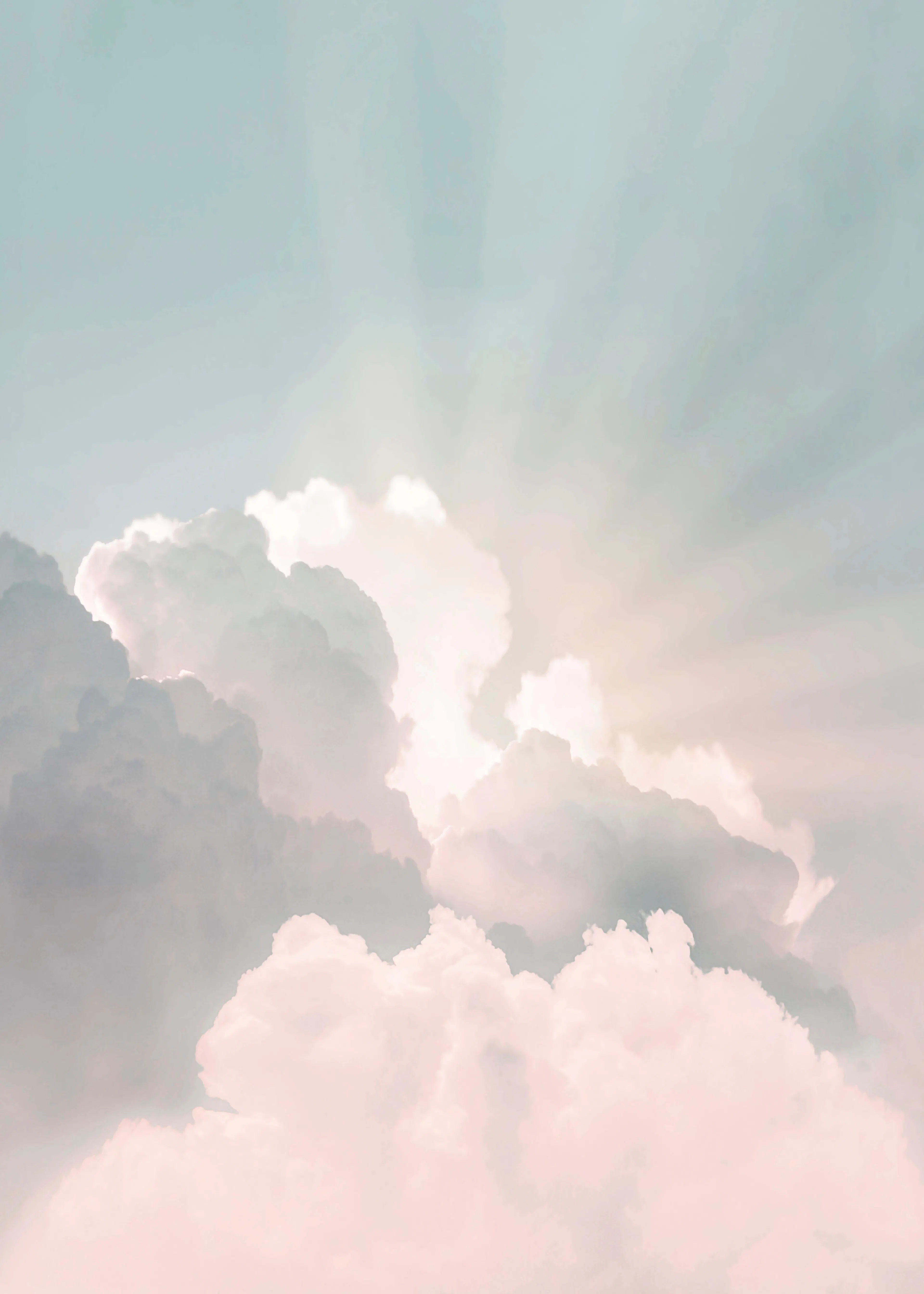 Zachte Blauwe Serene Lucht Poster 0