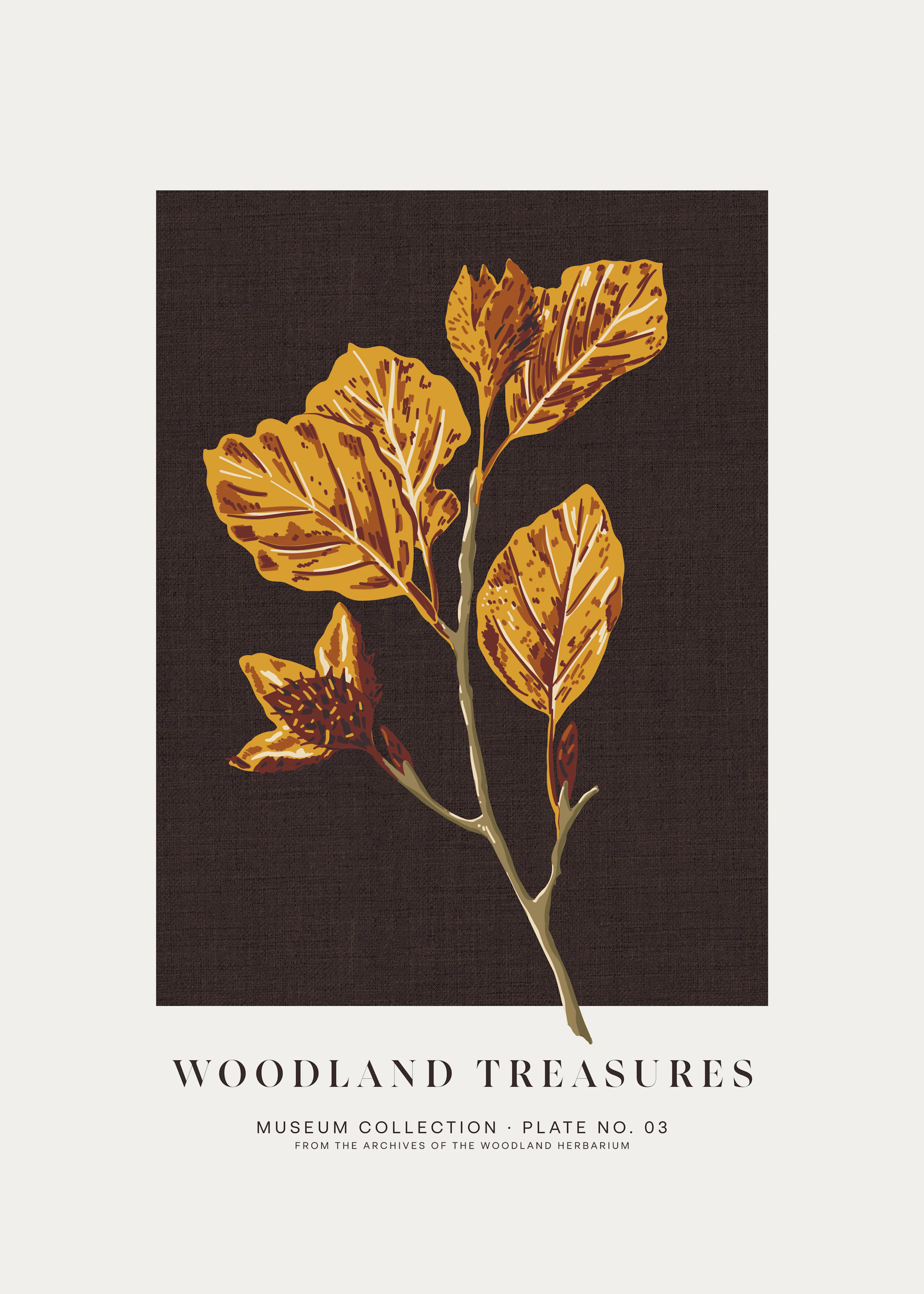 Yellow Woodland Treasures Poster 0