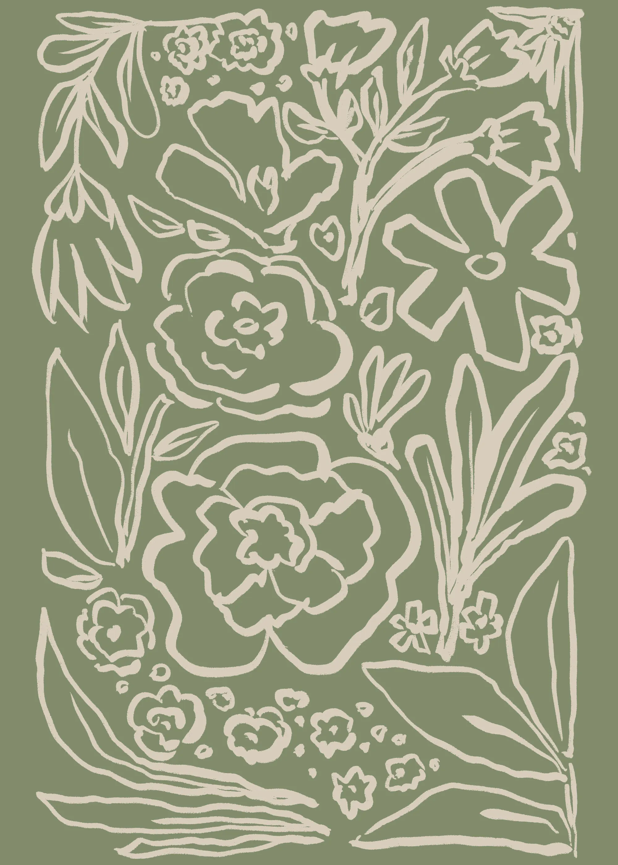 Sage Blomster Hviskninger Plakat 0