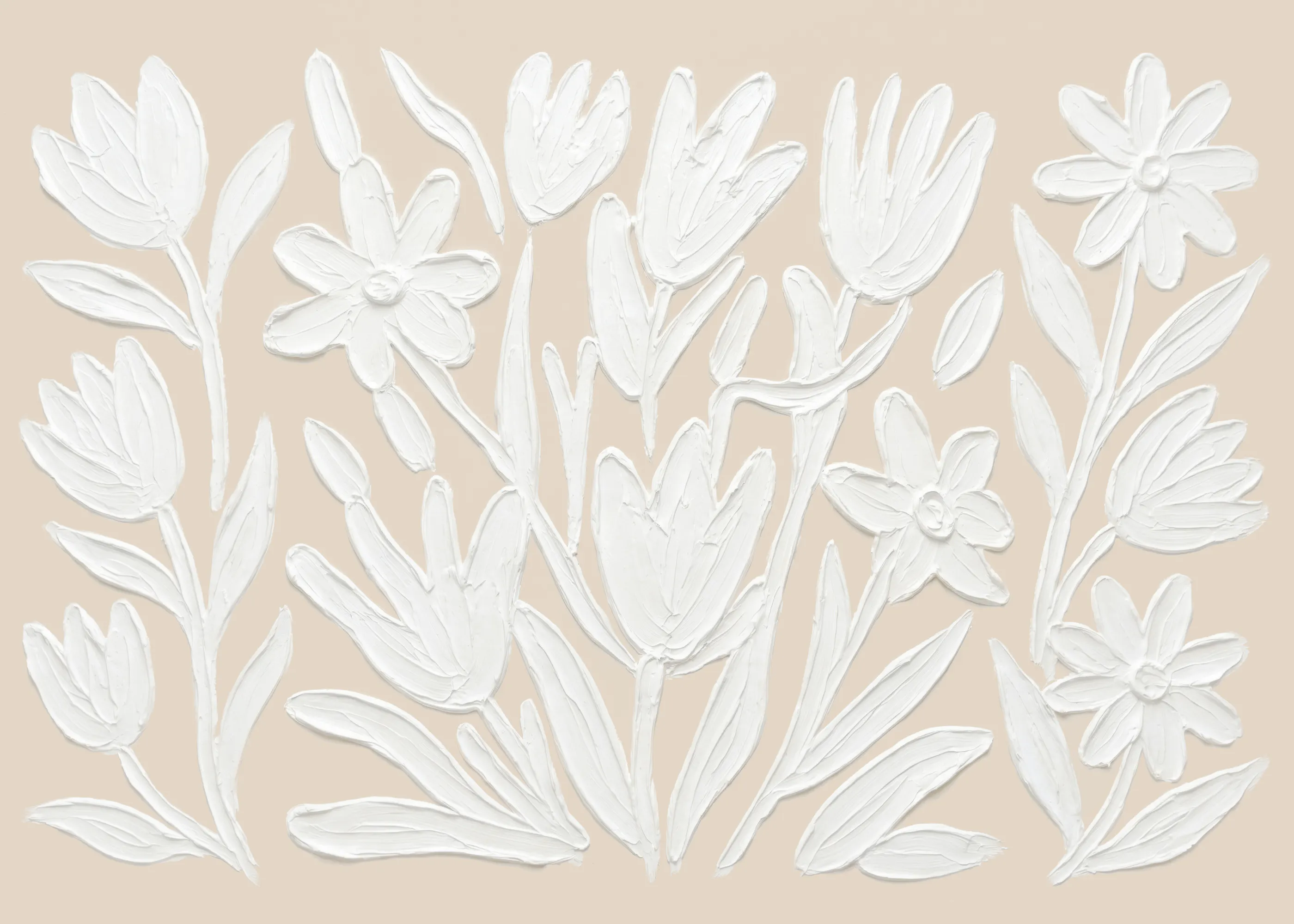 Elegant White Florals Poster 0