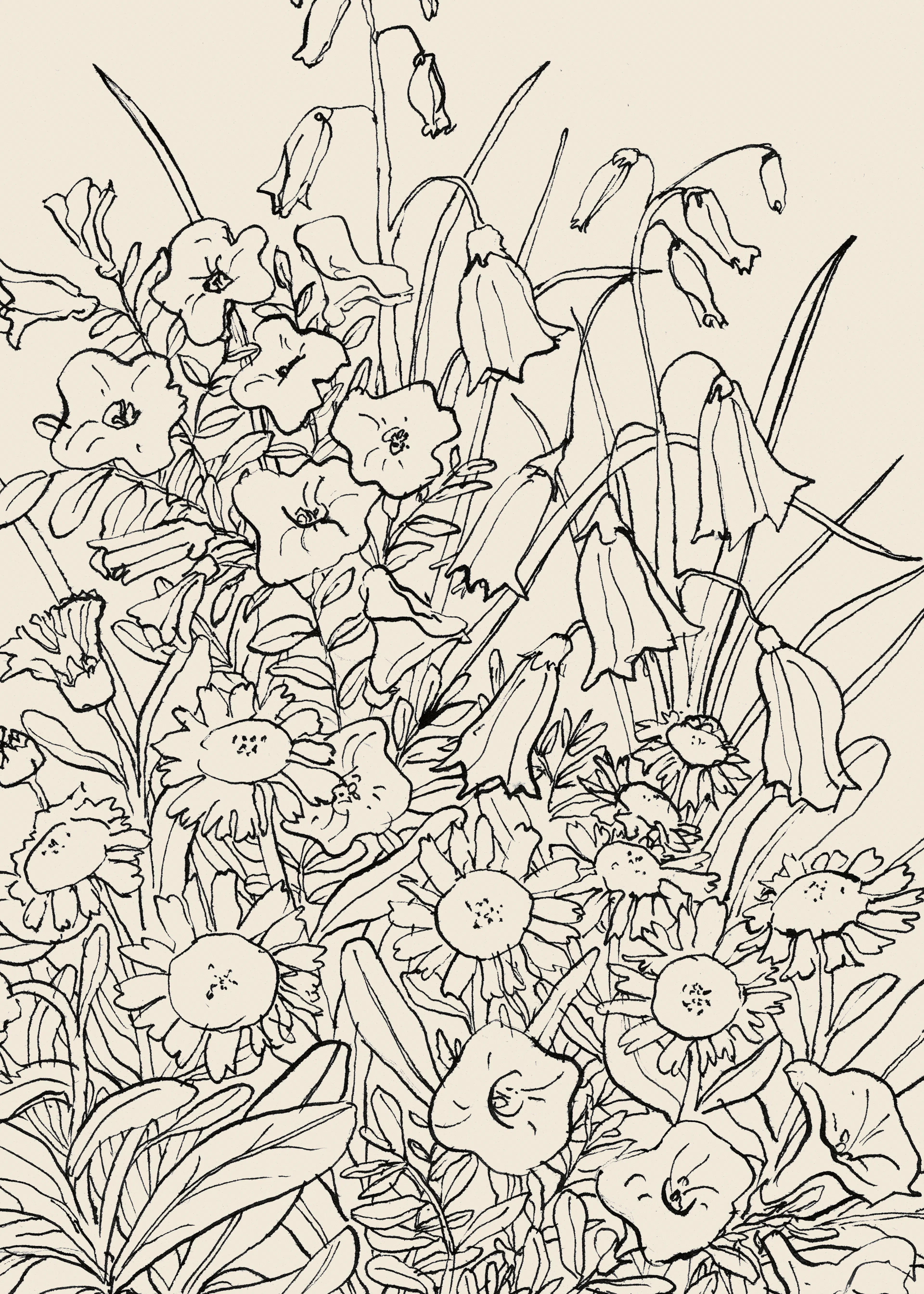 Beige Spring Blooms Poster 0