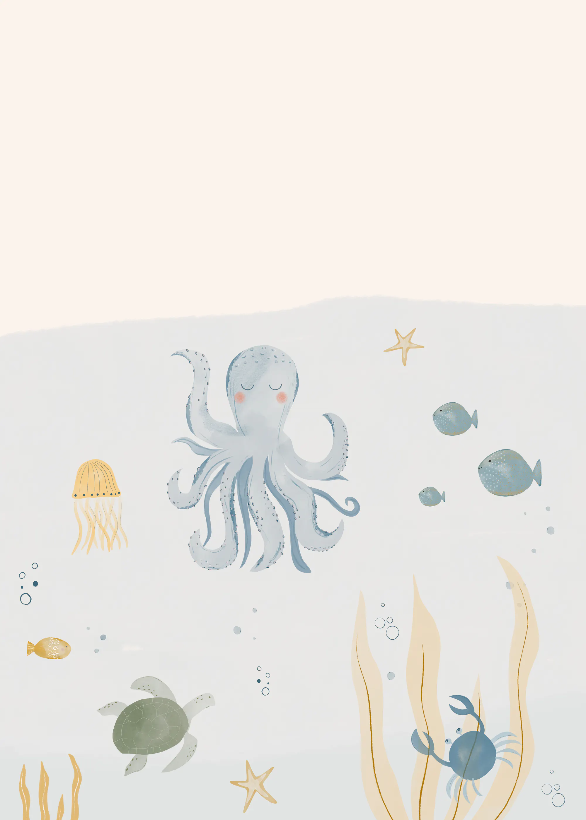 Blue Underwater Friends Poster 0