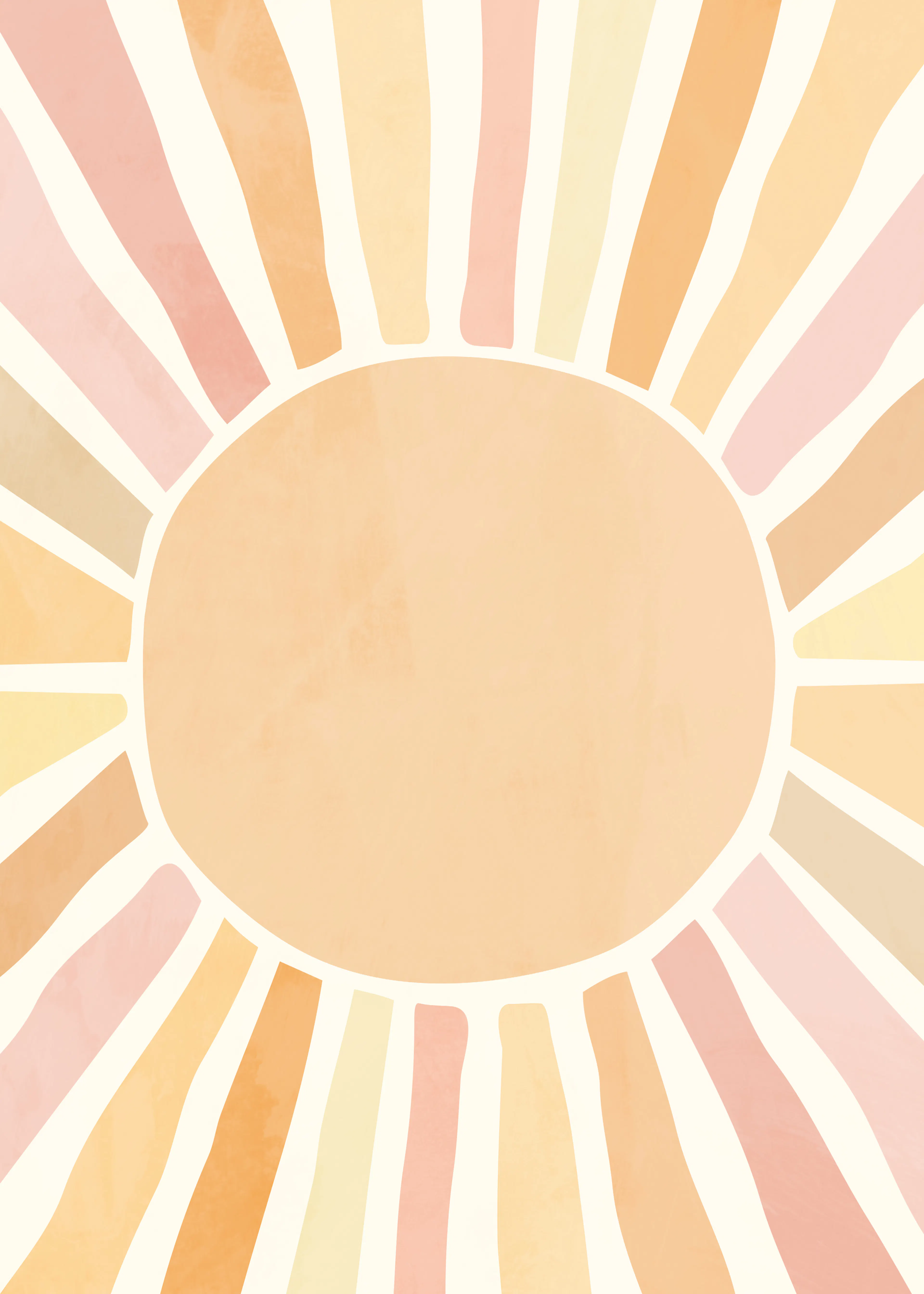 Perzik Sunburst Gloed Poster 0