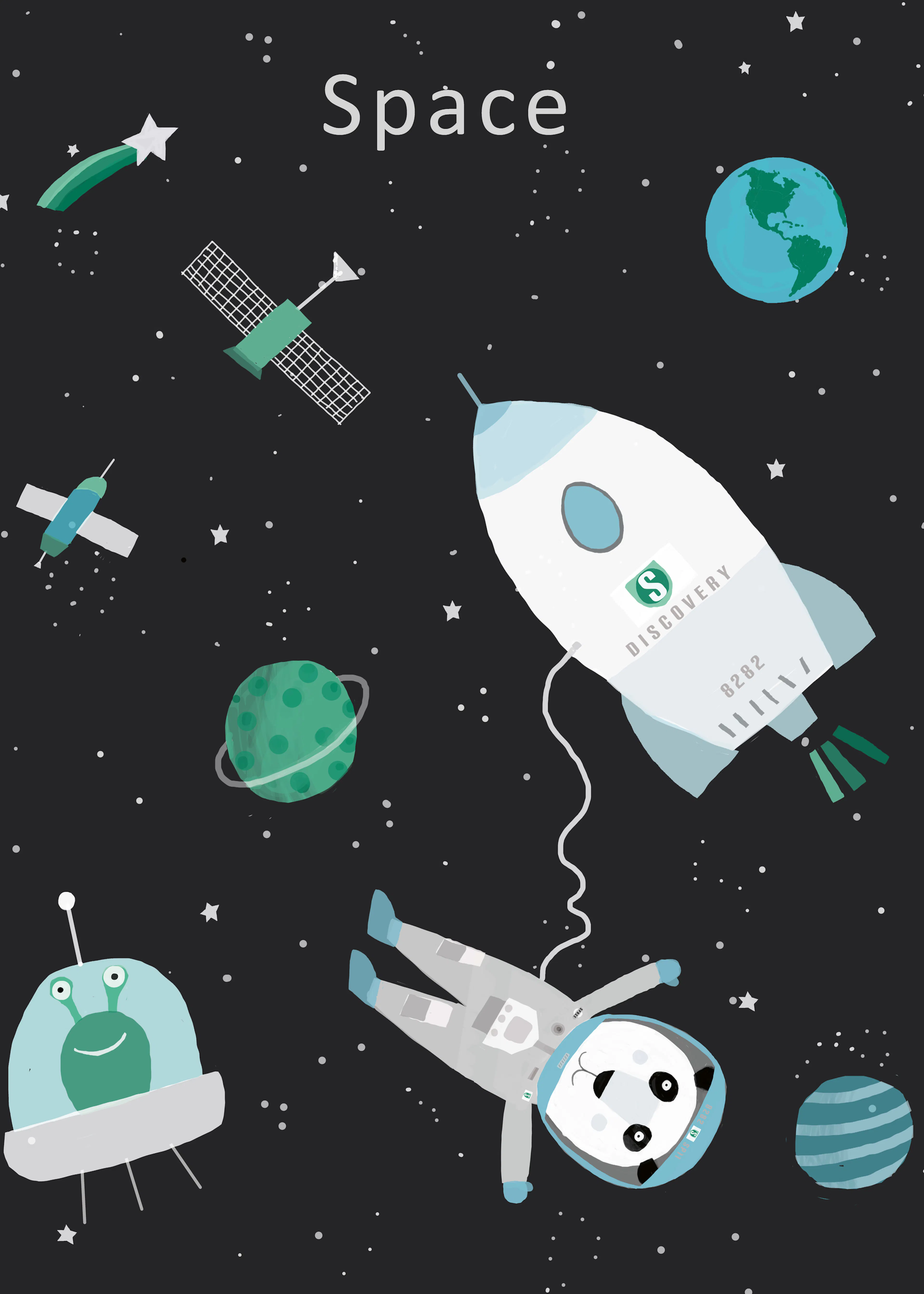Aventure Spatiale Noire Poster 0