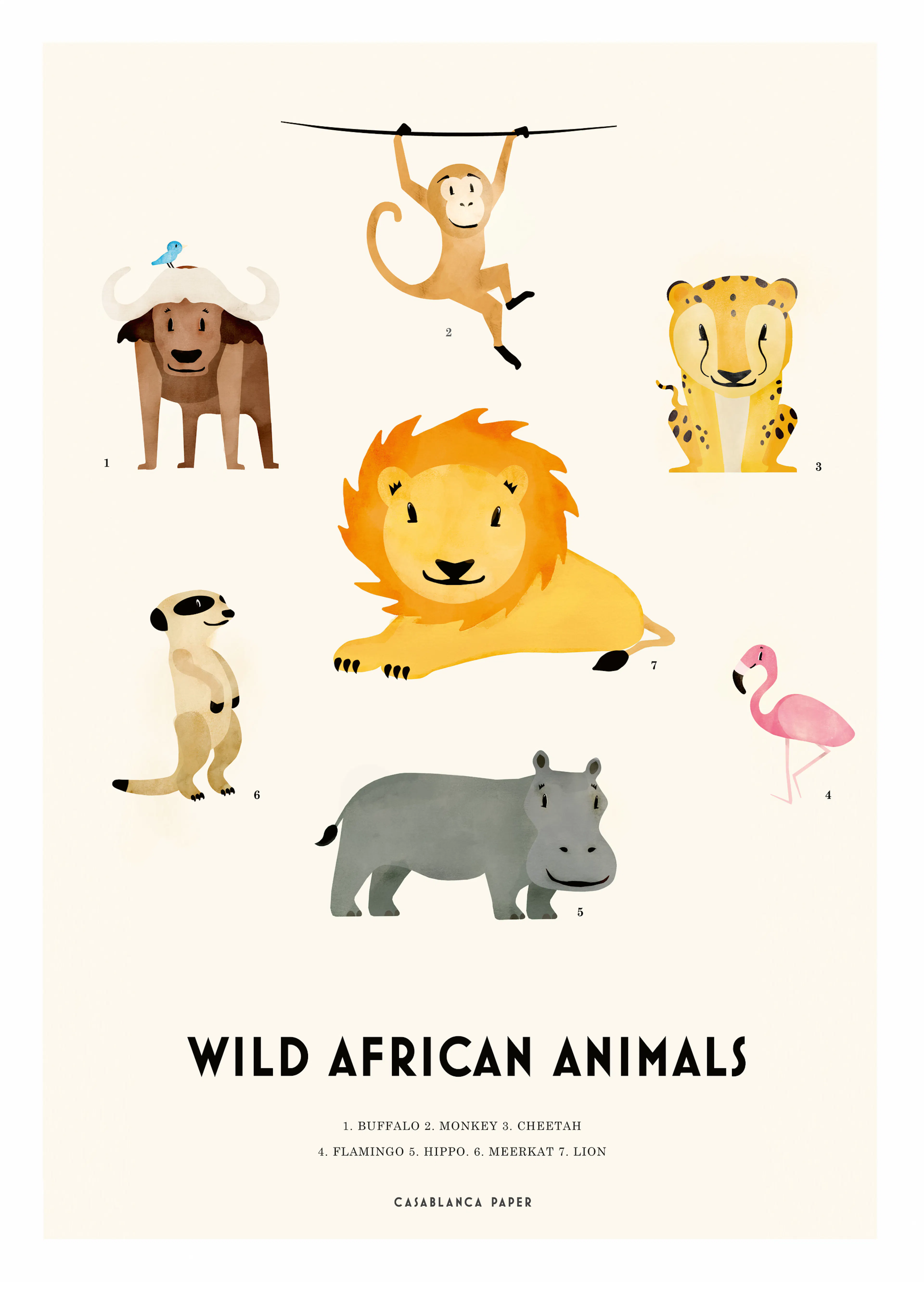 Wilde Afrikaanse Dieren Poster 0