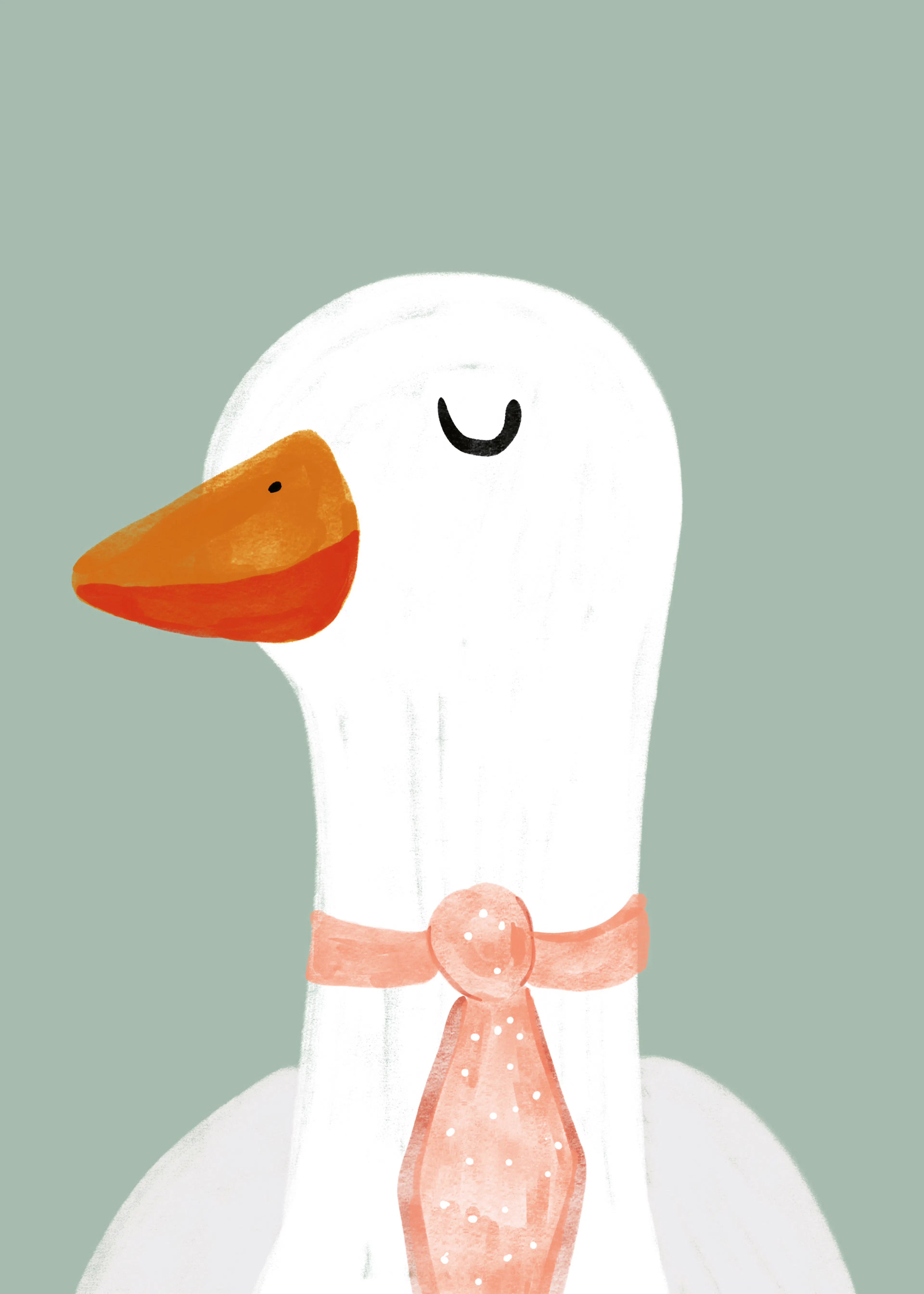 Soft Green Gentle Goose Poster 0