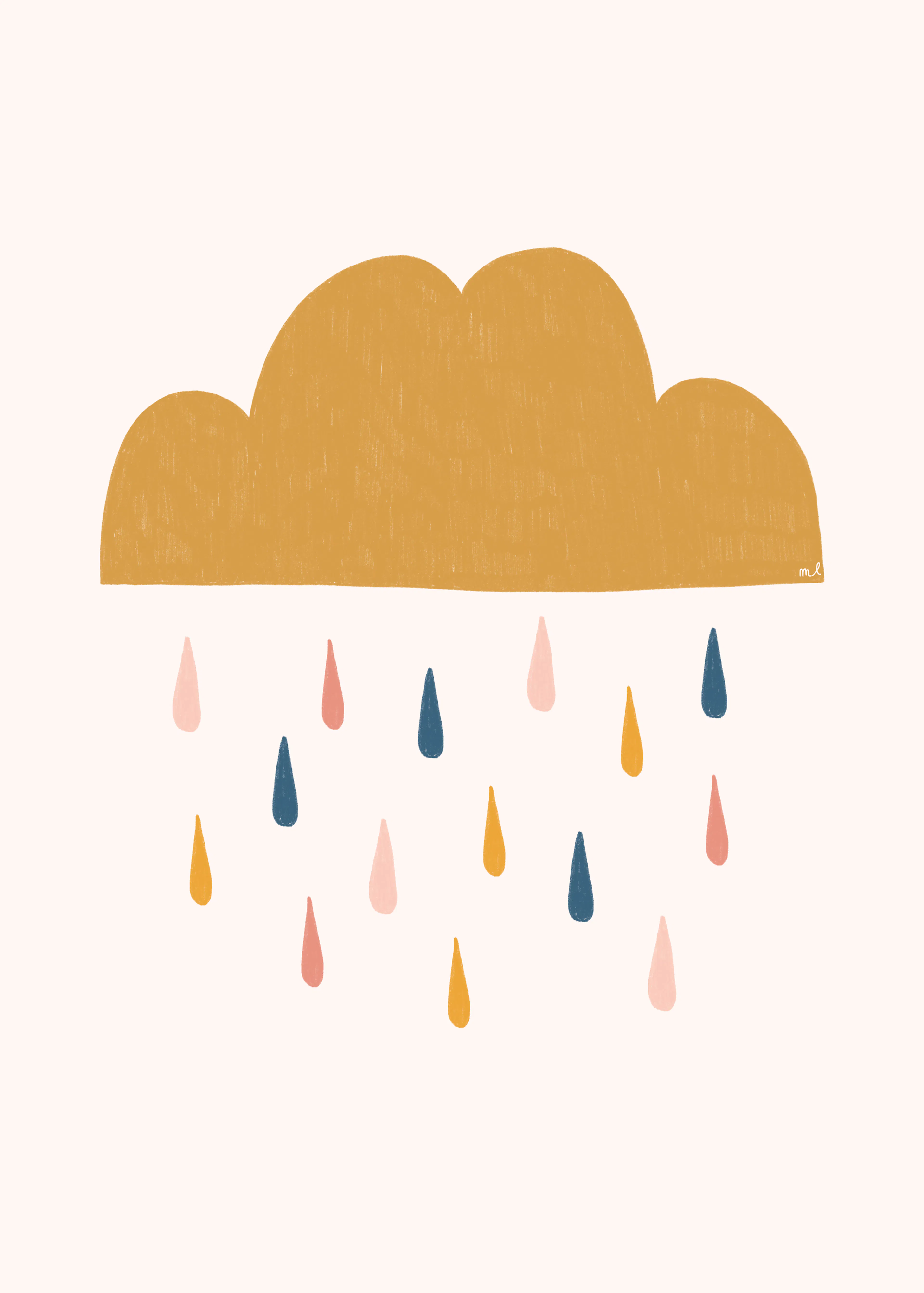 Kleurrijke Regen Poster 0