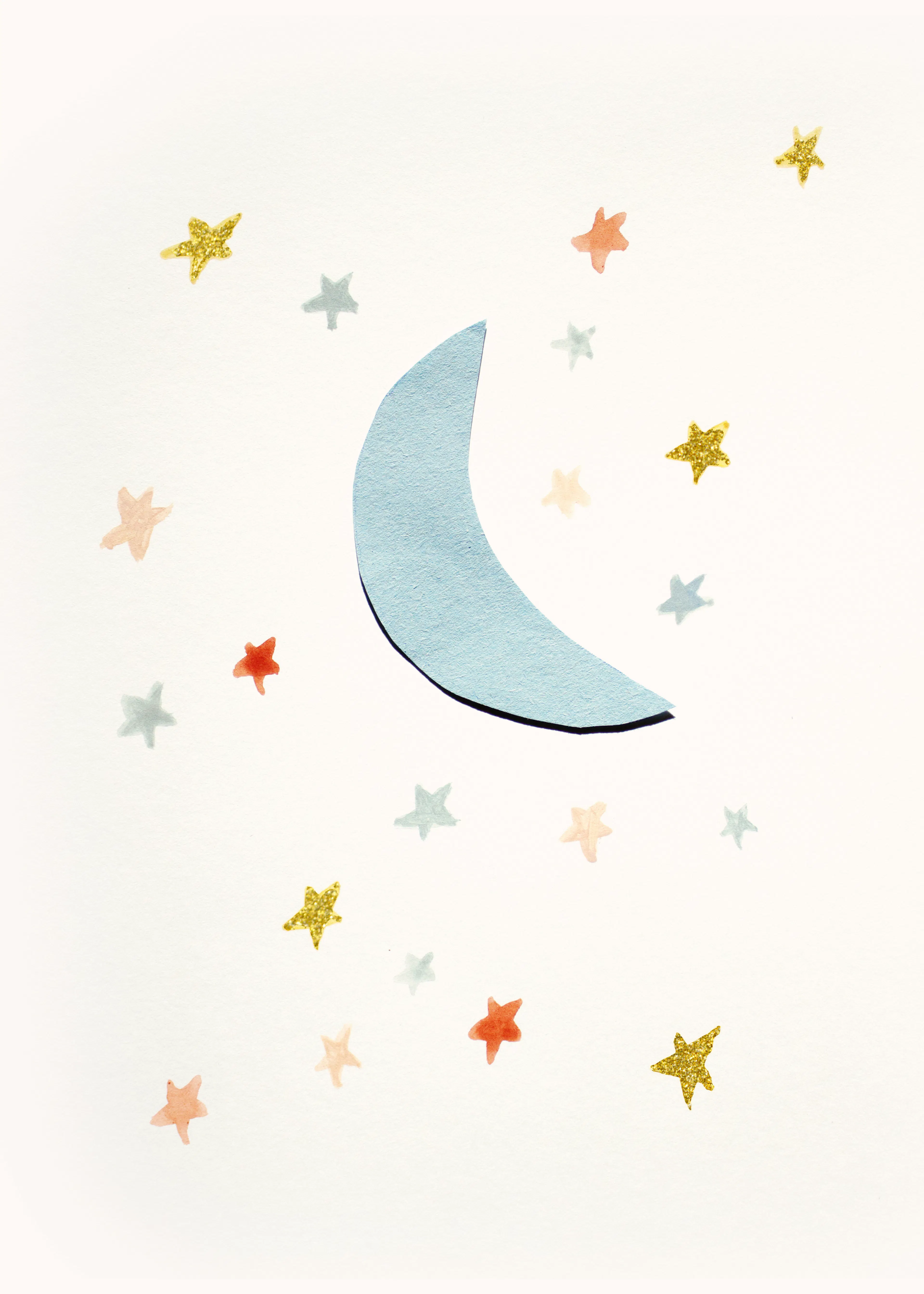 Lune Étoiles Poster 0