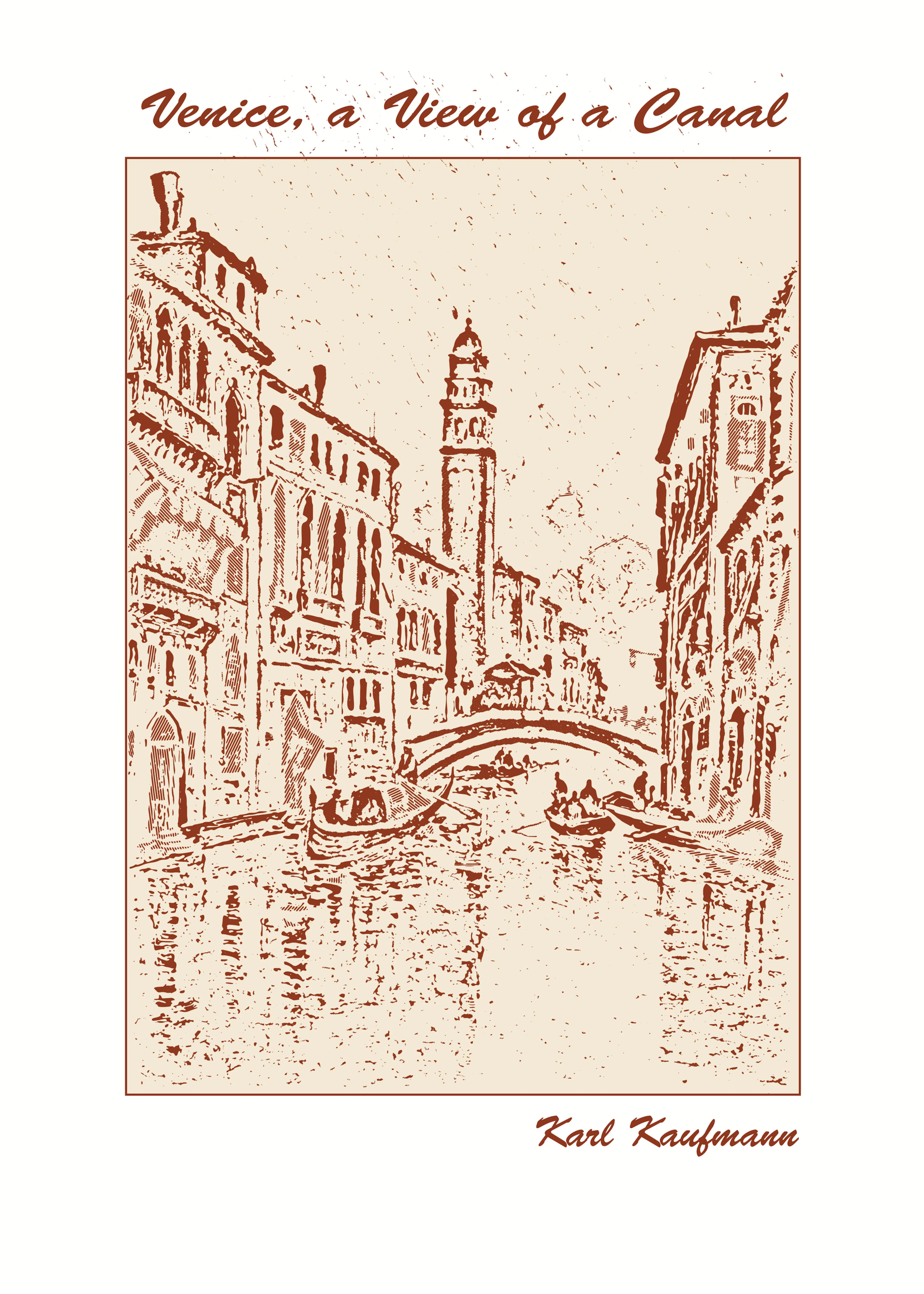 Sepia Venice Canal Poster 0
