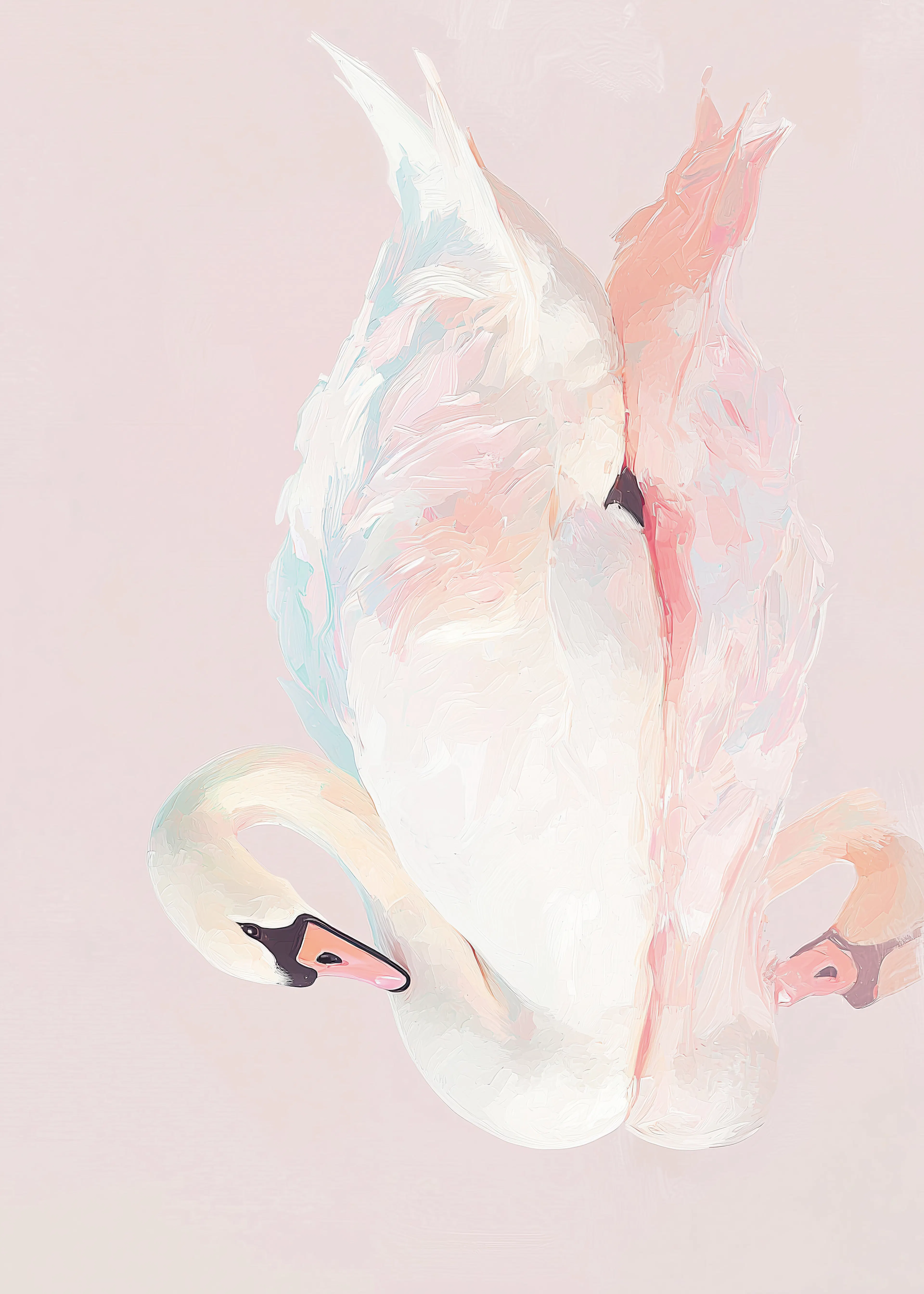 Pink Graceful Swan Poster 0