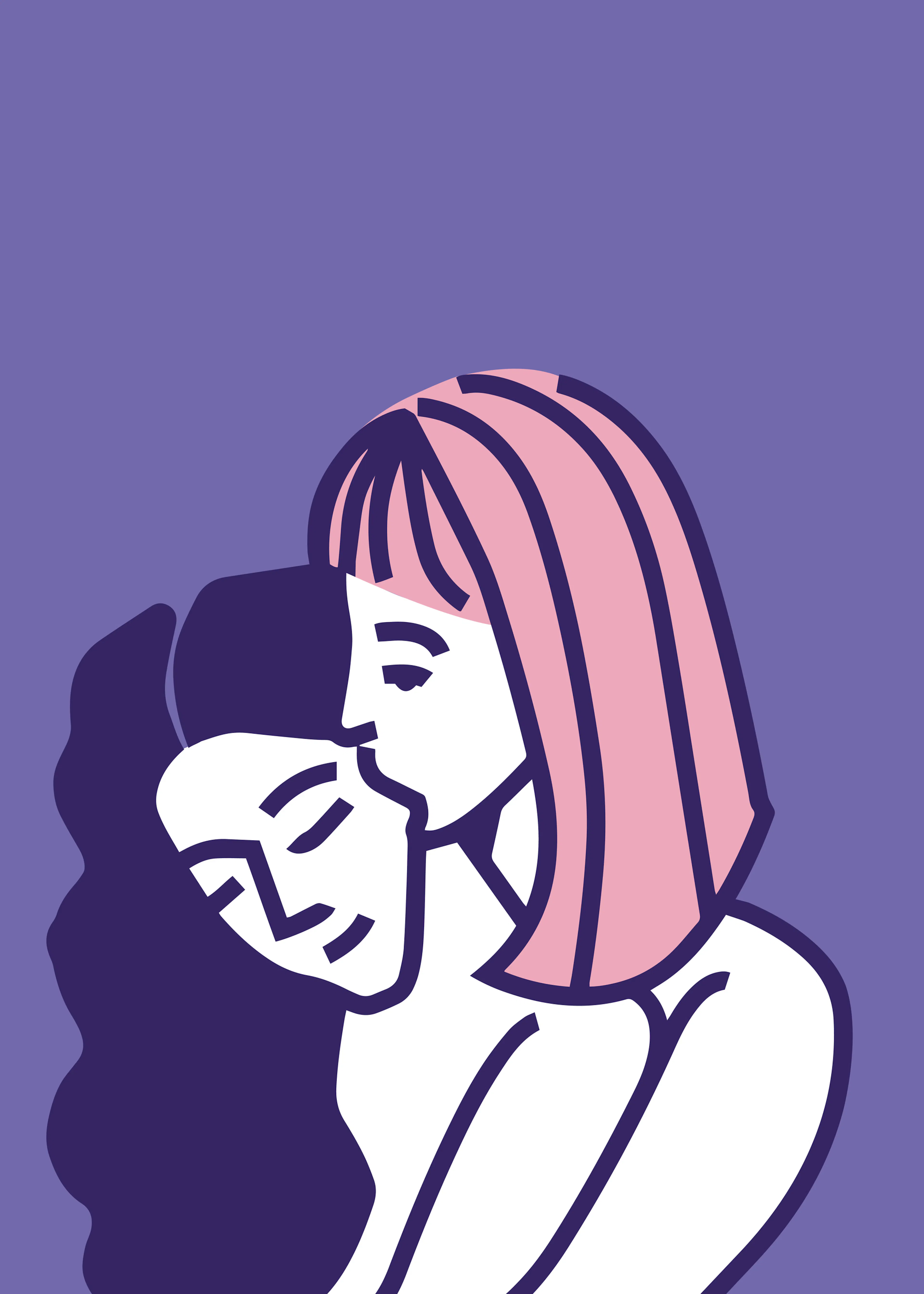 Purple Gentle Embrace Poster 0