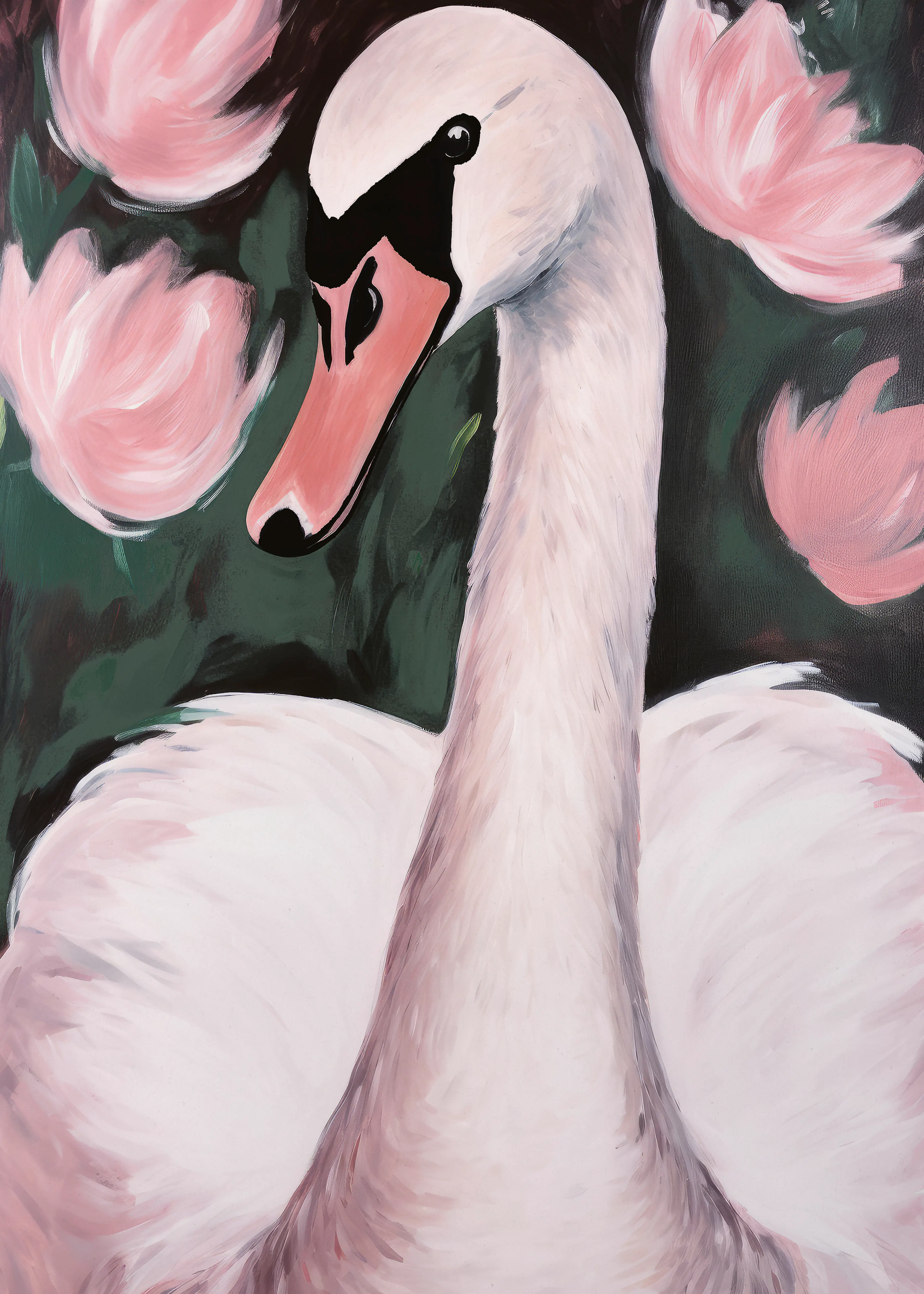 Blush Graceful Swan Poster 0