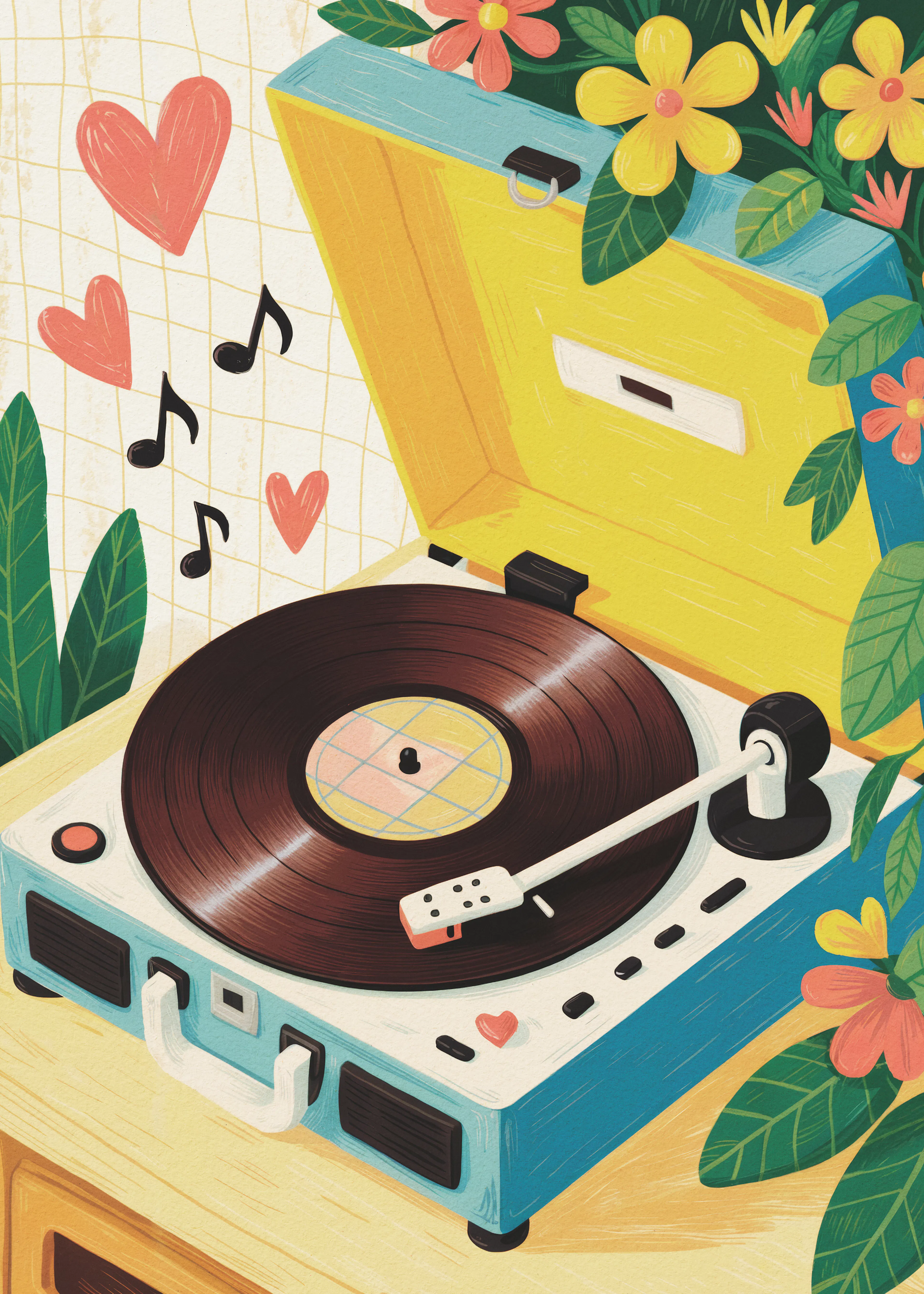 Golden Vinyl Vibes Poster 0