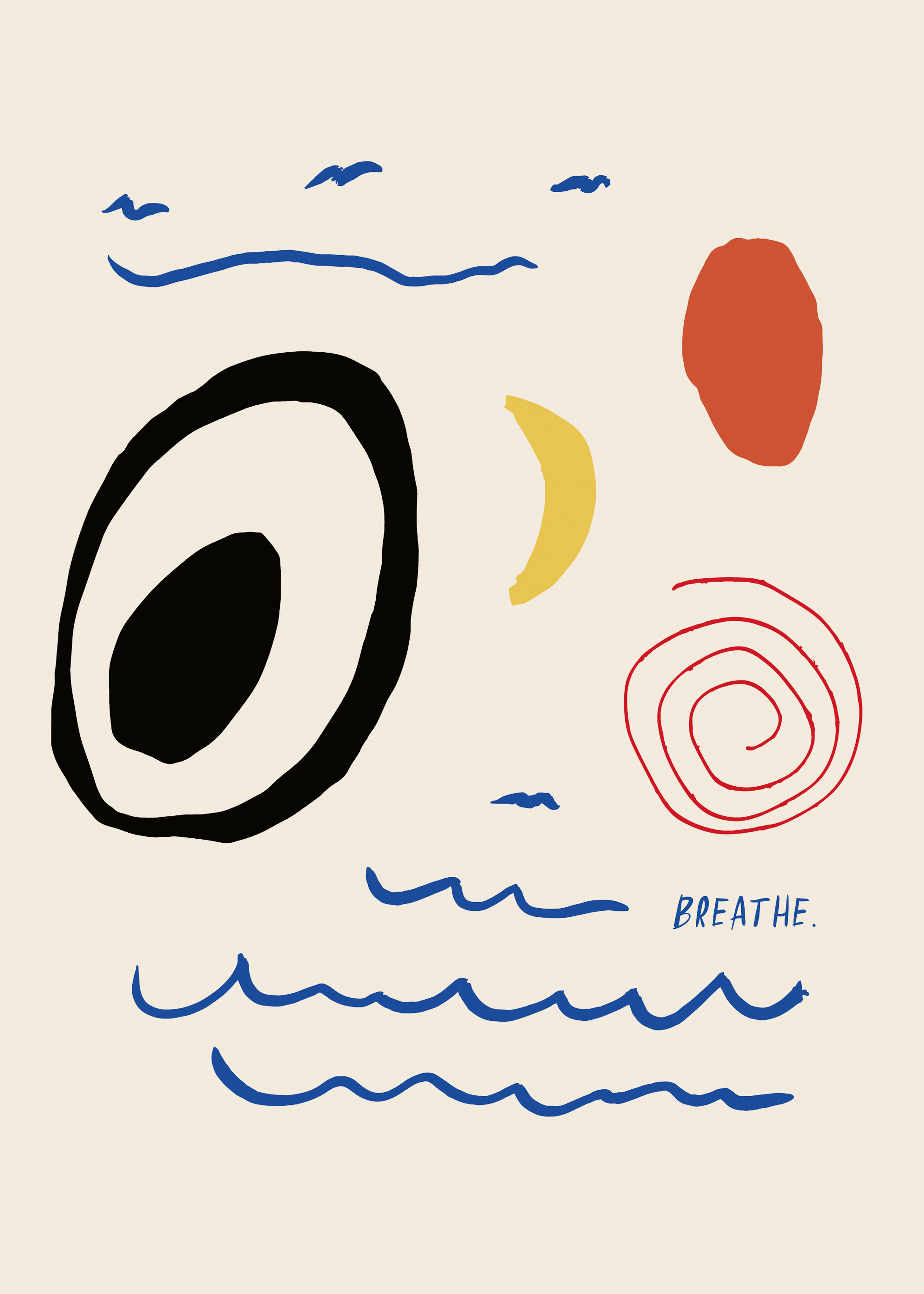 Varm Moderne Abstrakt Plakat 0