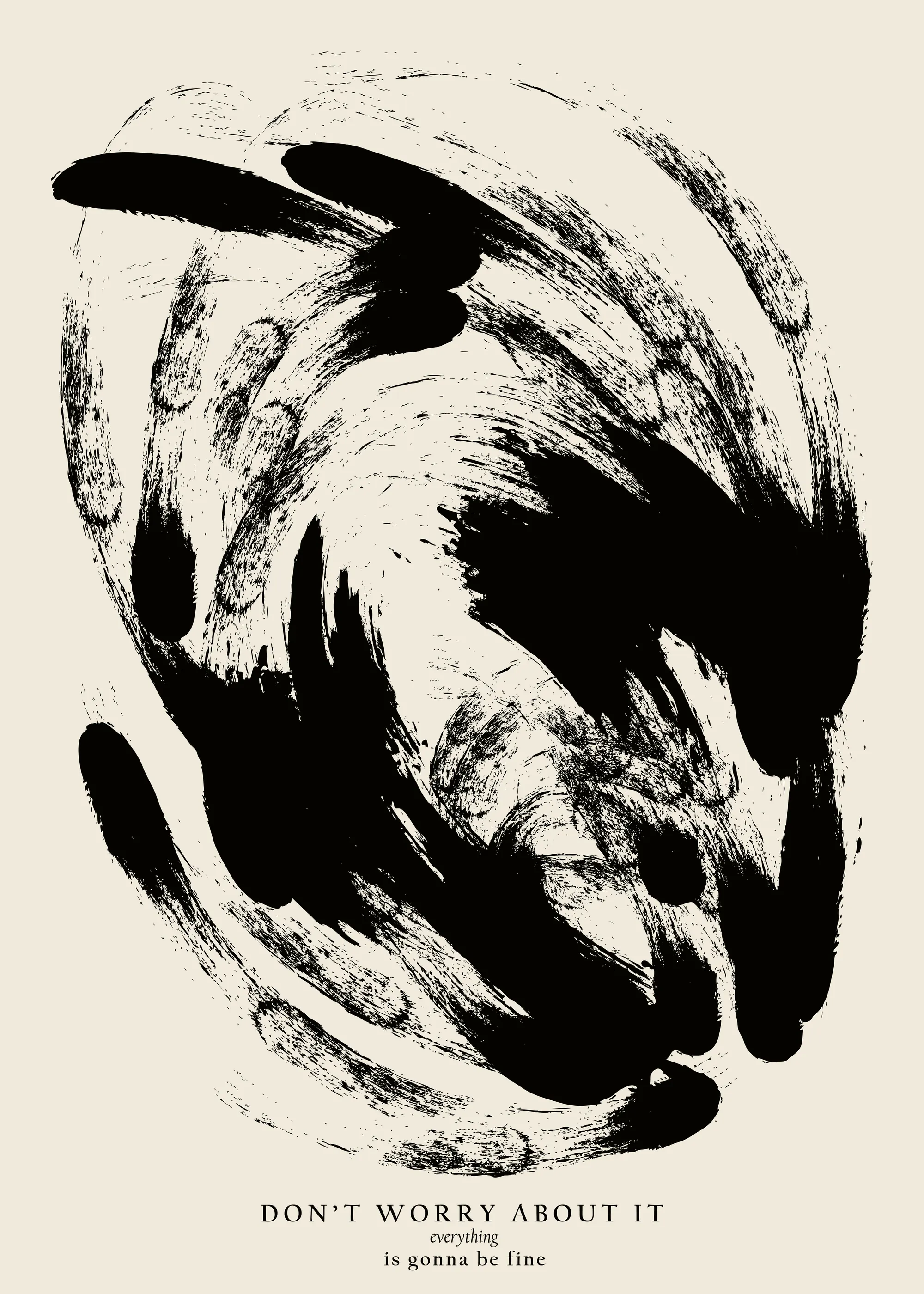 Ivory Abstract Shadows Poster 0