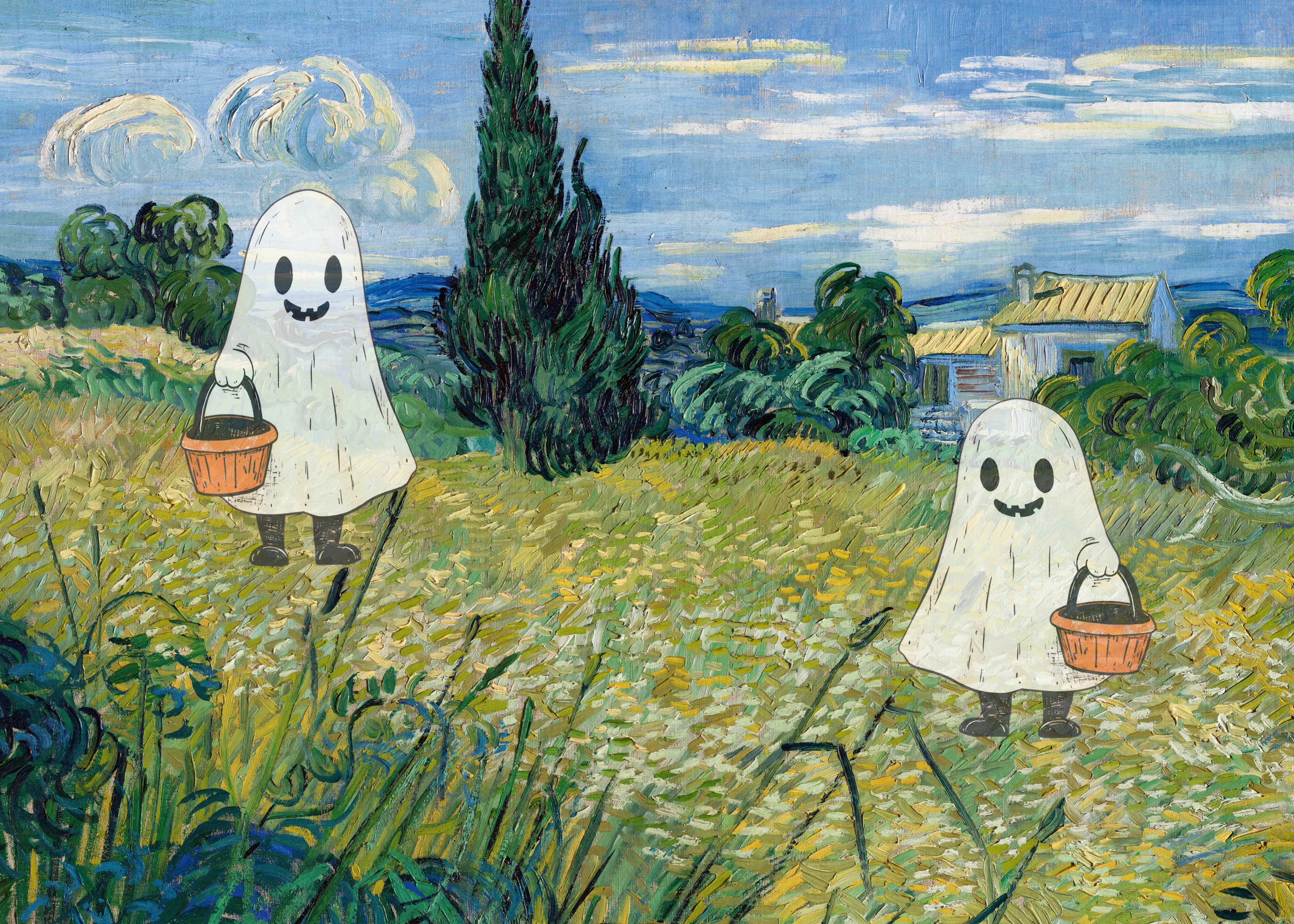 Blue Ghostly Harvest Poster 0
