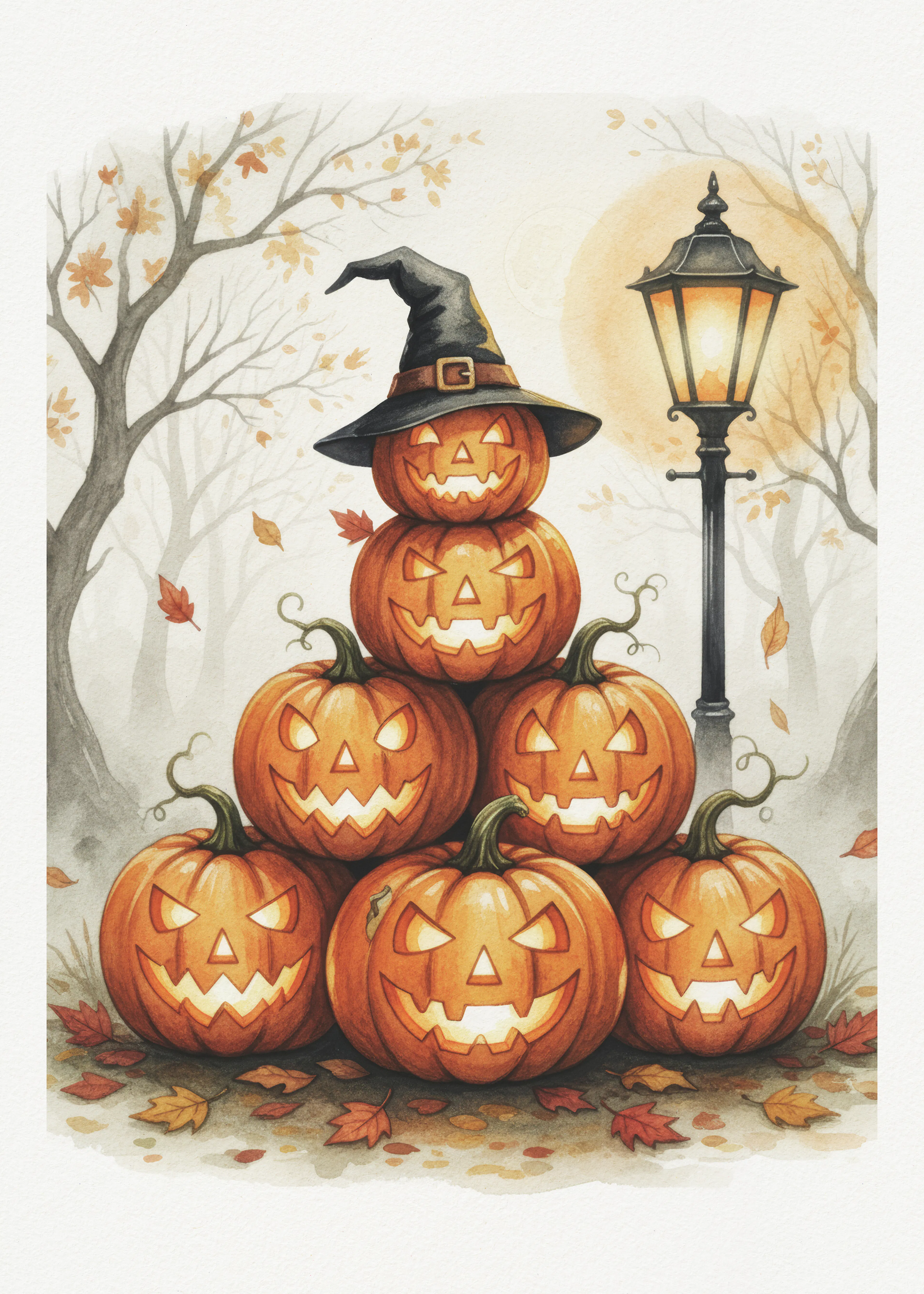 Pumpkin Stack Poster 0