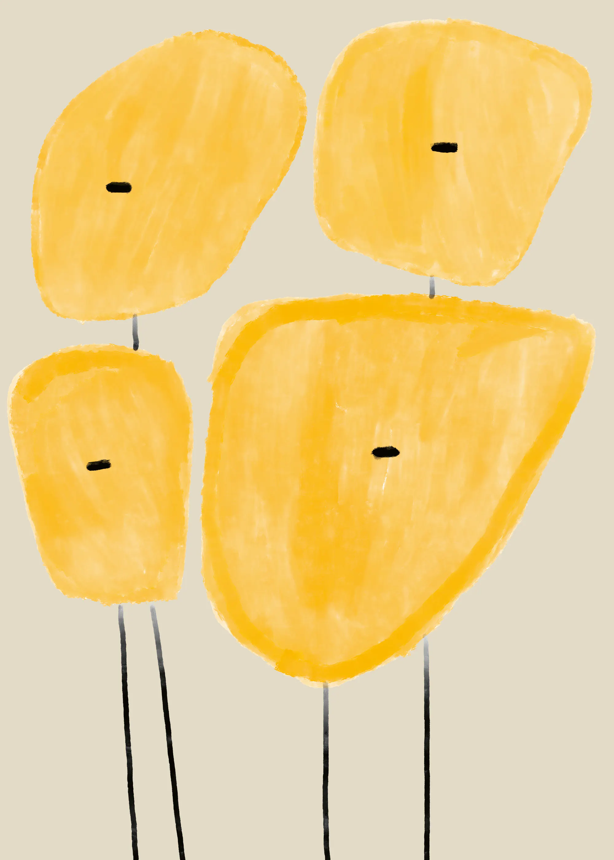 Gelbe Mohnblumen Poster 0